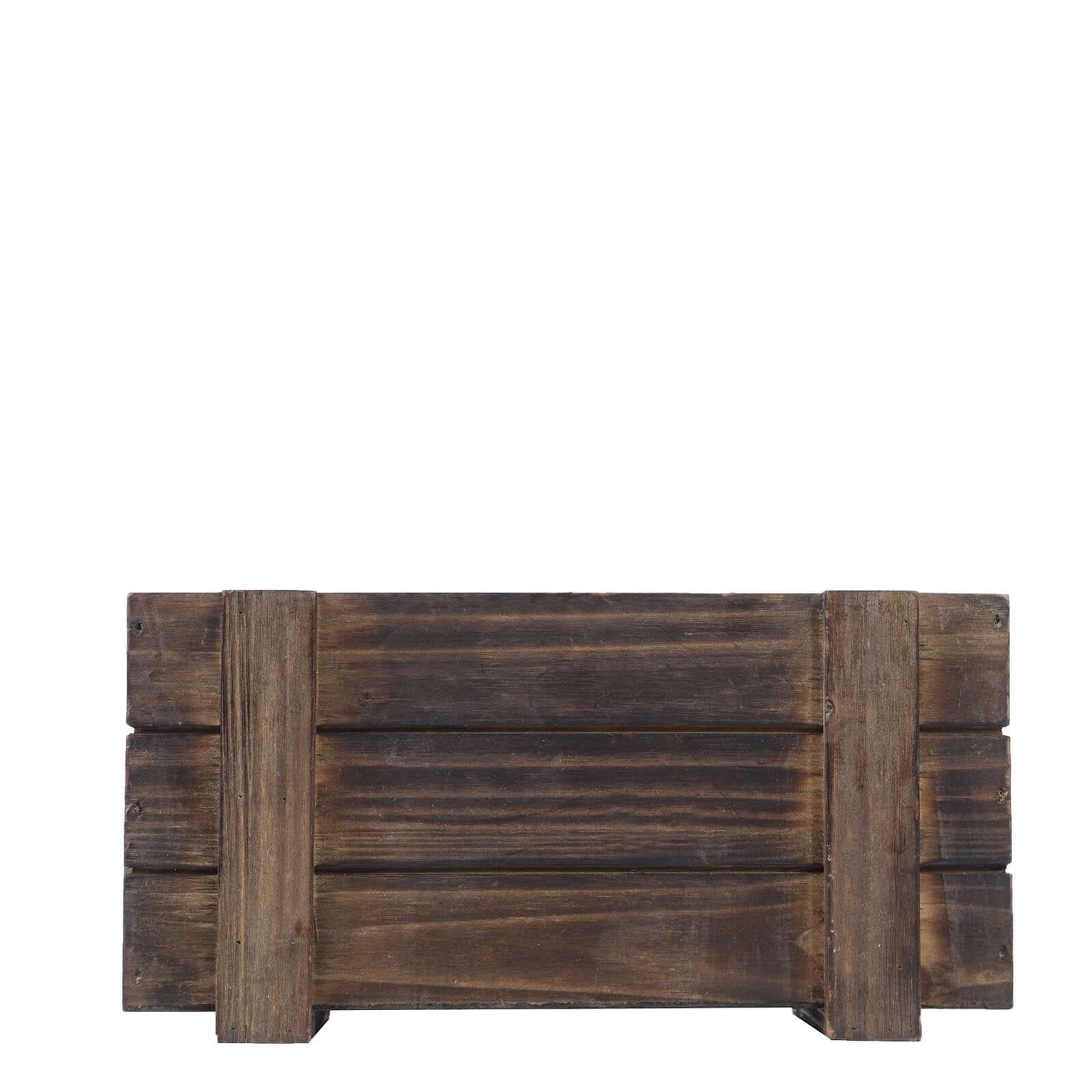 Rustic Wood Planter Boxes Smoked Brown 2-Pack - Perfect Natural Decor with Removable Plastic Liners for Weddings 10x5