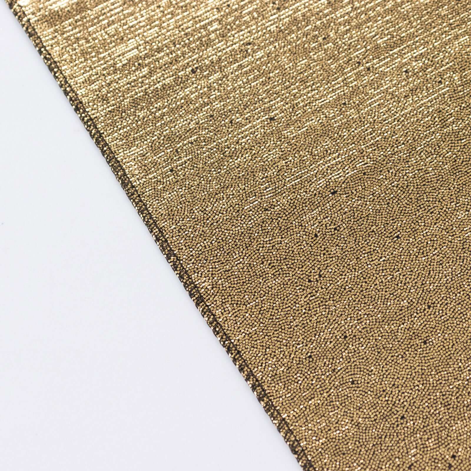 Sequin Dots Polyester 60x126 Rectangle Tablecloth Shimmering Antique Gold - Wrinkle Free & Sparkling Table Cover