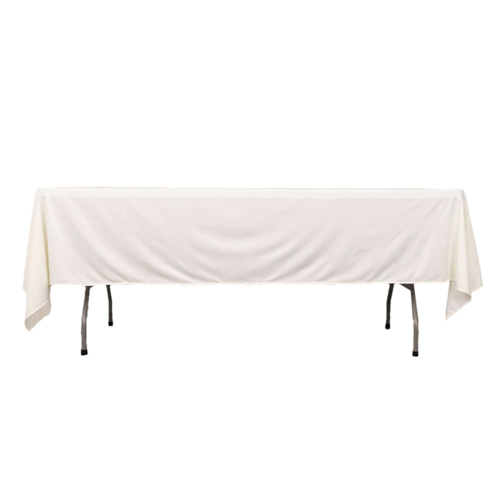 Premium Scuba Rectangular 60x102 Tablecloth Ivory - Wrinkle Free & Stain Resistant Table Cover