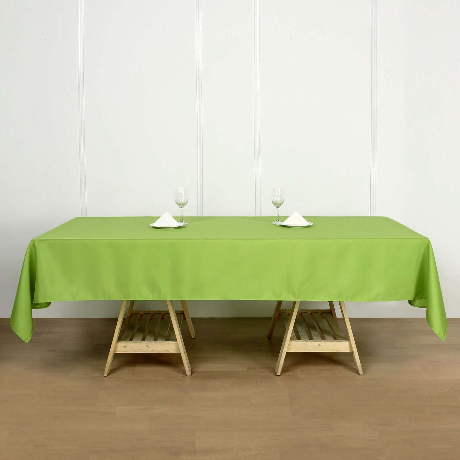 Polyester 60x102 Rectangle Tablecloth Apple Green - Durable and Stylish Table Cover