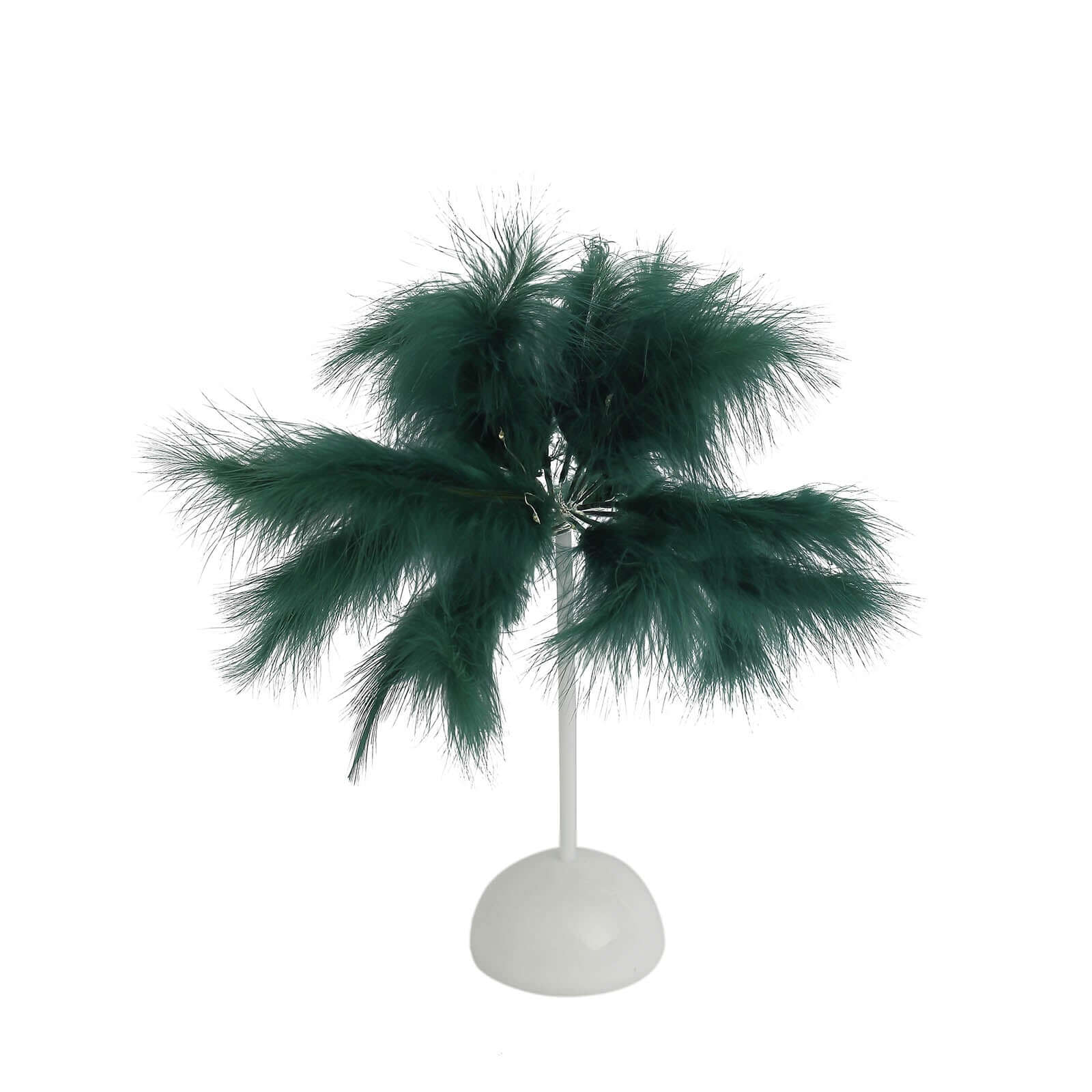 Table Lamp Feather Design Hunter Emerald Green LED Battery Operated - Cordless Wedding Centerpiece 15