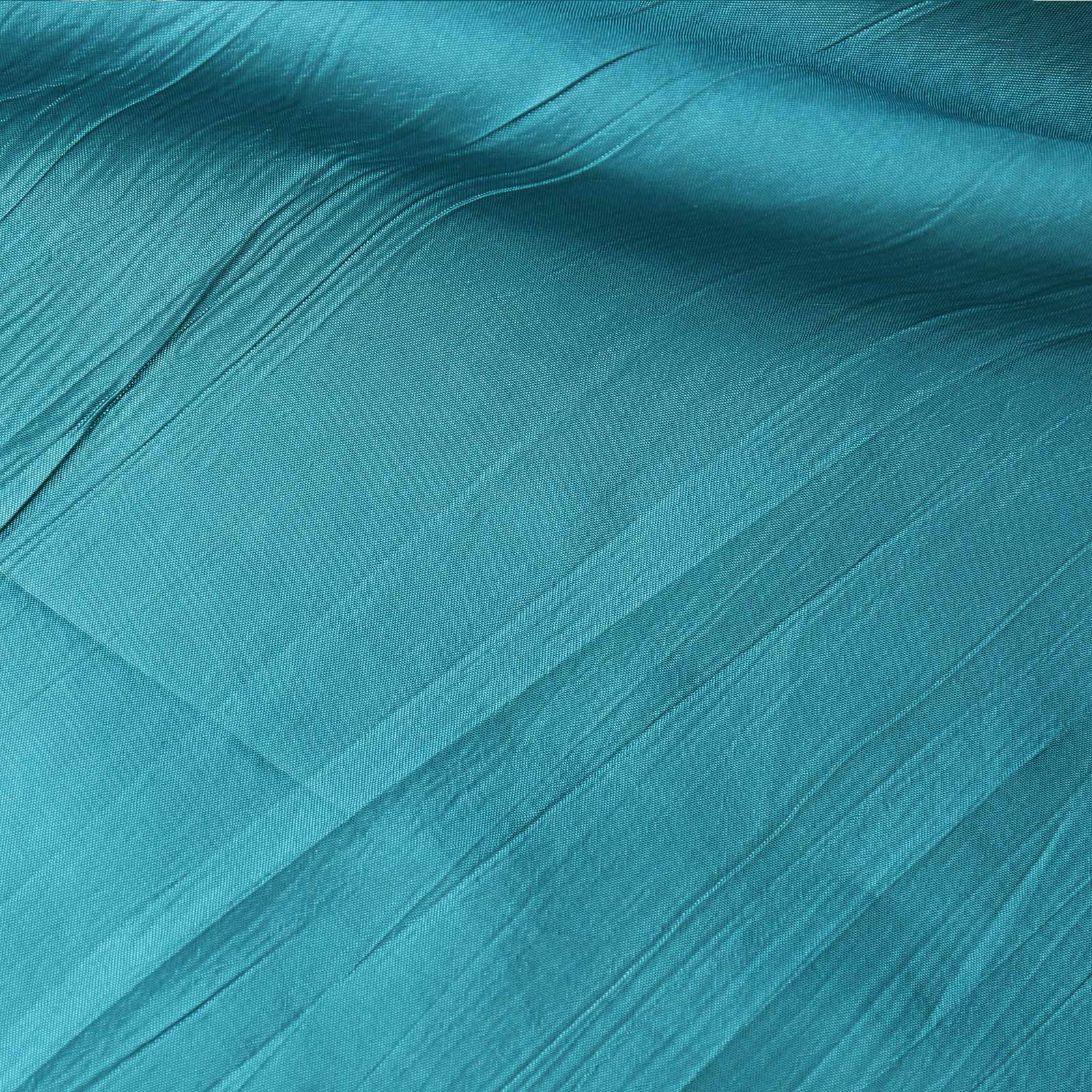 Taffeta 90x132 Rectangle Tablecloth Teal - Seamless Accordion Crinkle Table Cover