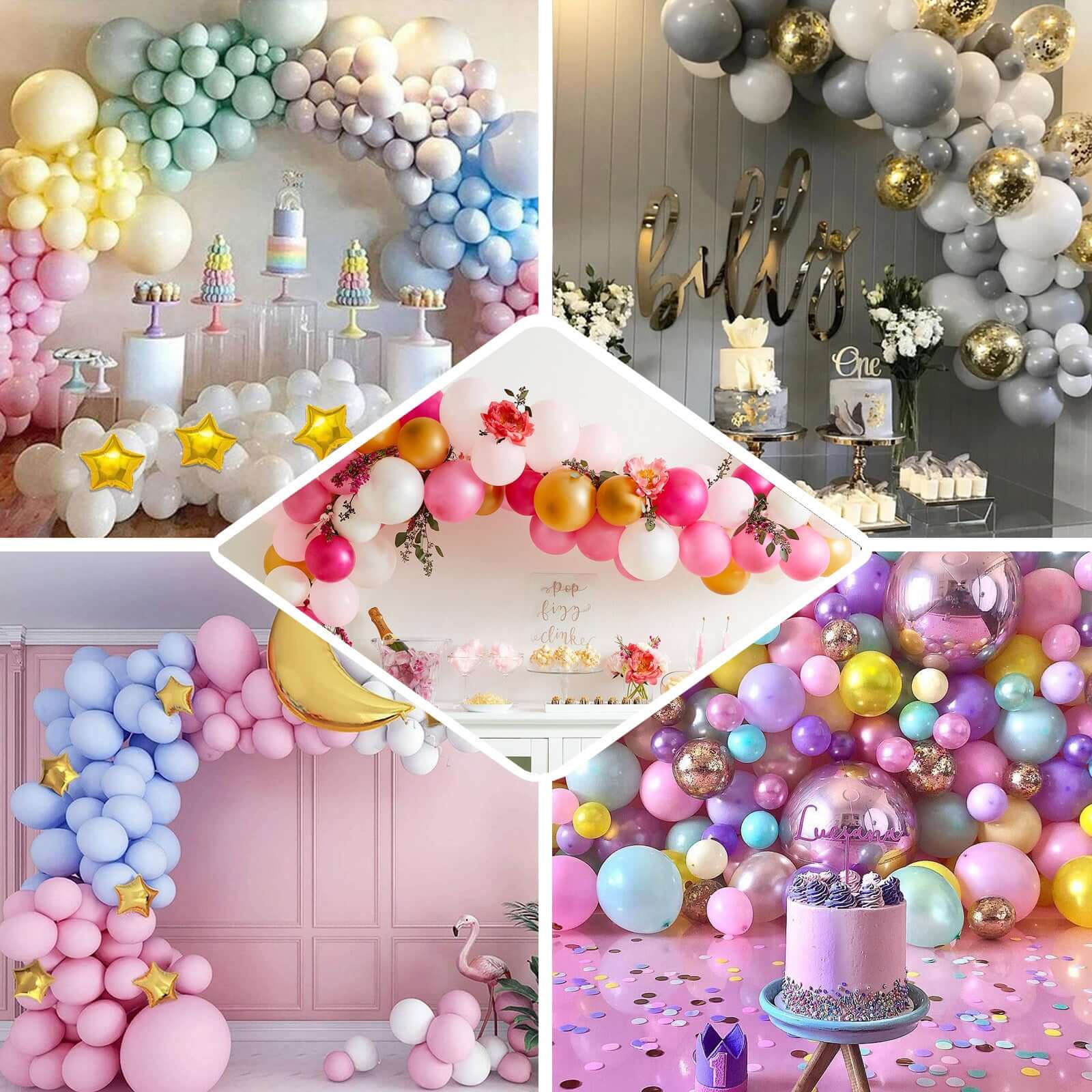 25 Pack 12 Matte Pastel Blush Helium or Air Latex Party Balloons