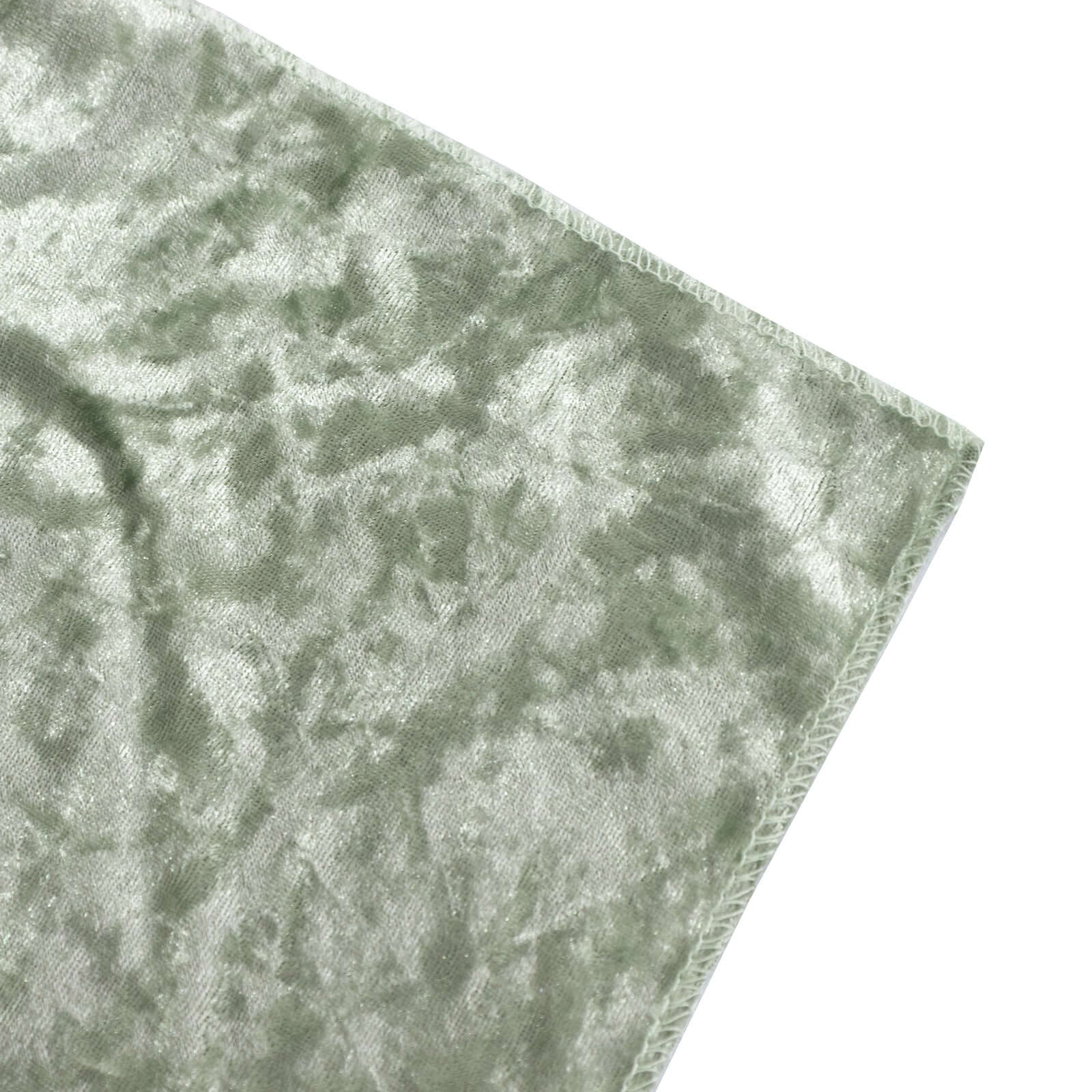 Velvet 72x72 Table Overlay Square Tablecloth Sage Green - Premium Crushed Design for Stylish Celebrations