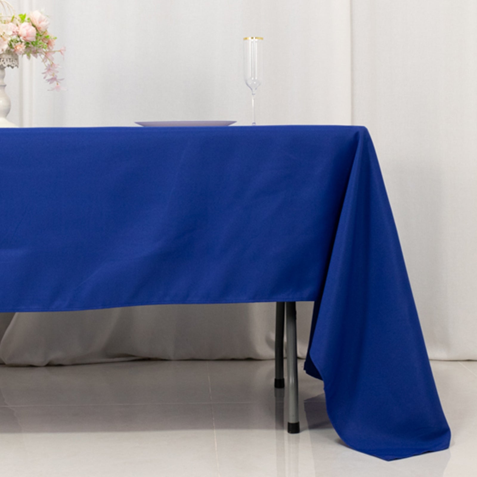 Premium Polyester 60x126 Rectangle Tablecloth Royal Blue - Stain-Resistant 220GSM Finish Table Cover