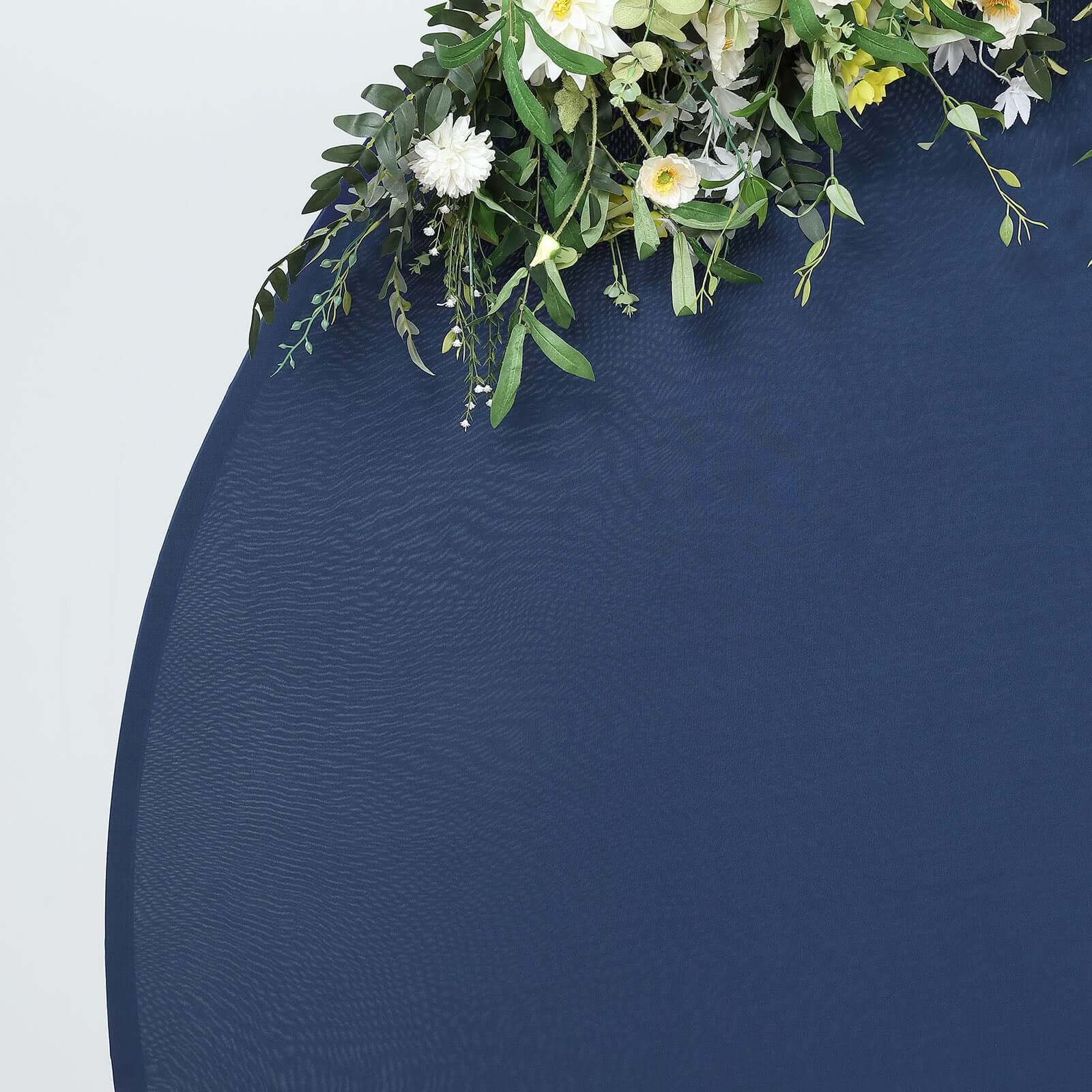 7.5ft Matte Navy Blue Round Spandex Fit Party Backdrop Stand Cover