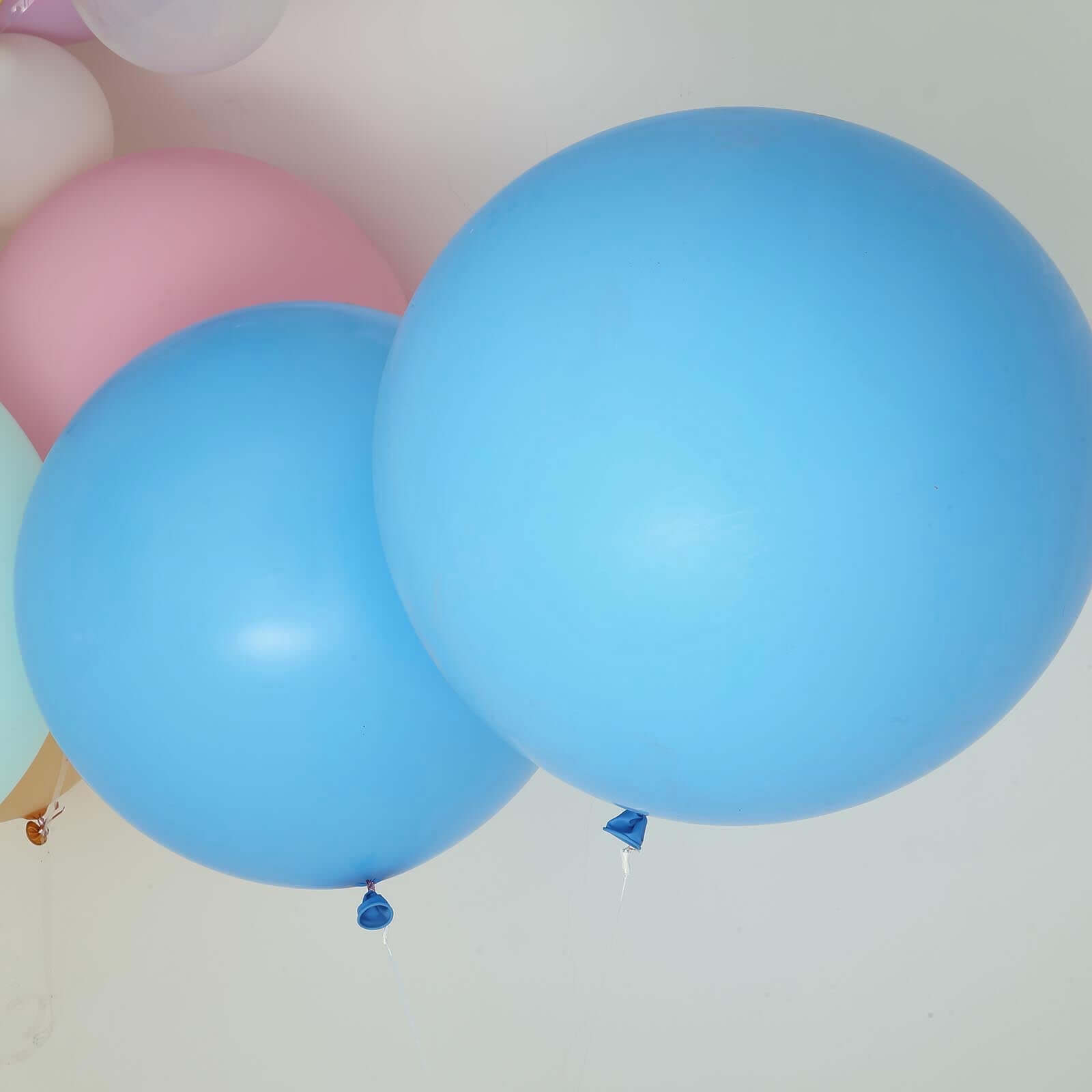 2 Pack 32 Large Matte Pastel Light Blue Helium Air Premium Latex Balloons