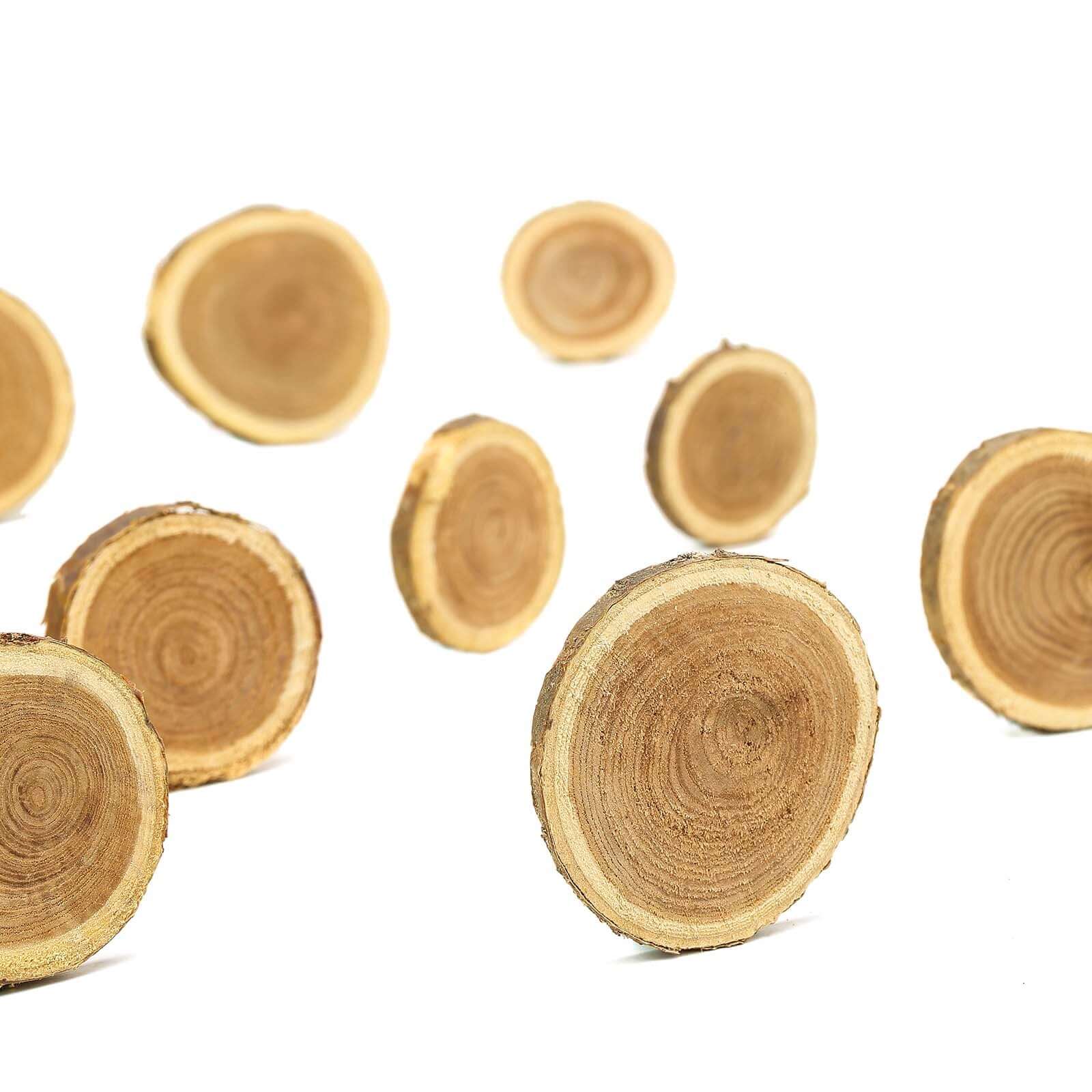 Rustic Cedar Wood Slices - Perfect Natural Accents for Weddings & Events 5 oz