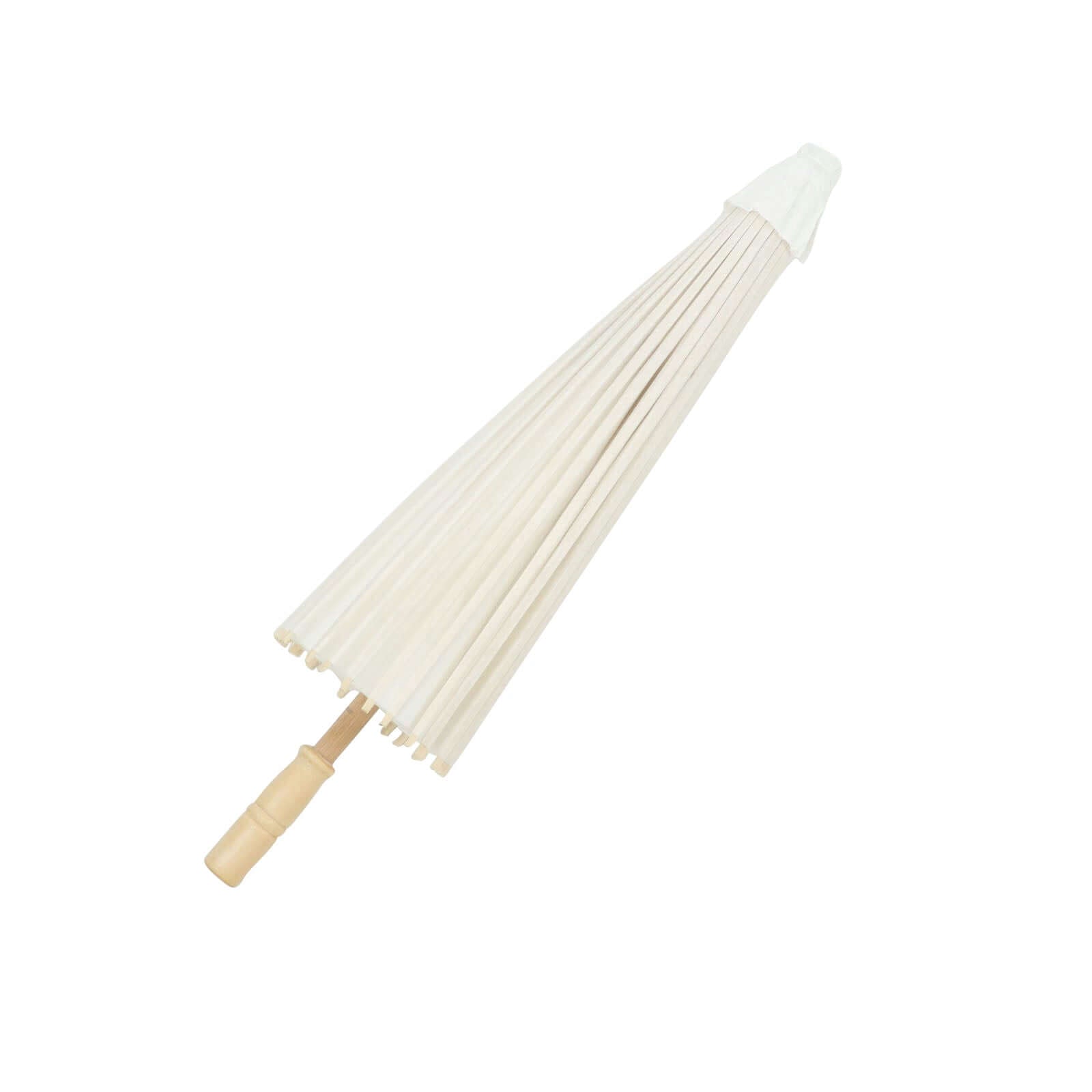 2-Pack Paper and Bamboo Parasol Umbrellas White - Perfect Bridal Shower Photo Props and Table Decorations 32