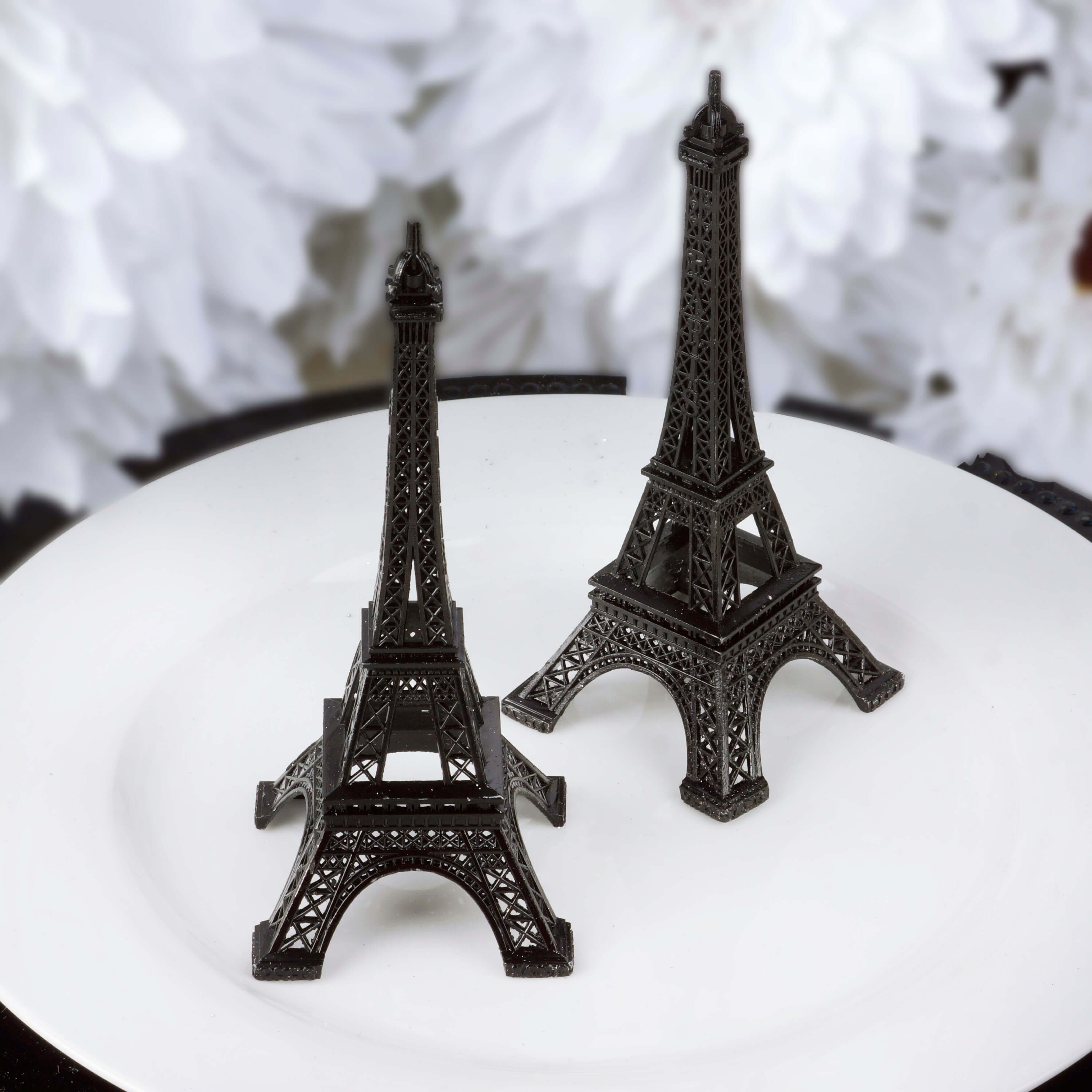 Eiffel Tower Table Centerpiece Metal Black - Stylish Decorative Cake Topper for Parties & Gatherings 6