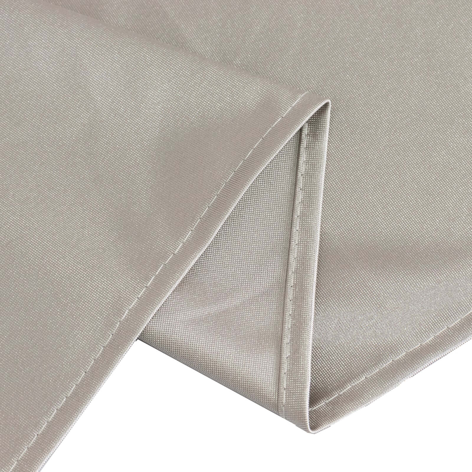 Premium Scuba Square 70x70 Tablecloth Shimmer Silver - Wrinkle Free & Stain Resistant Table Cover