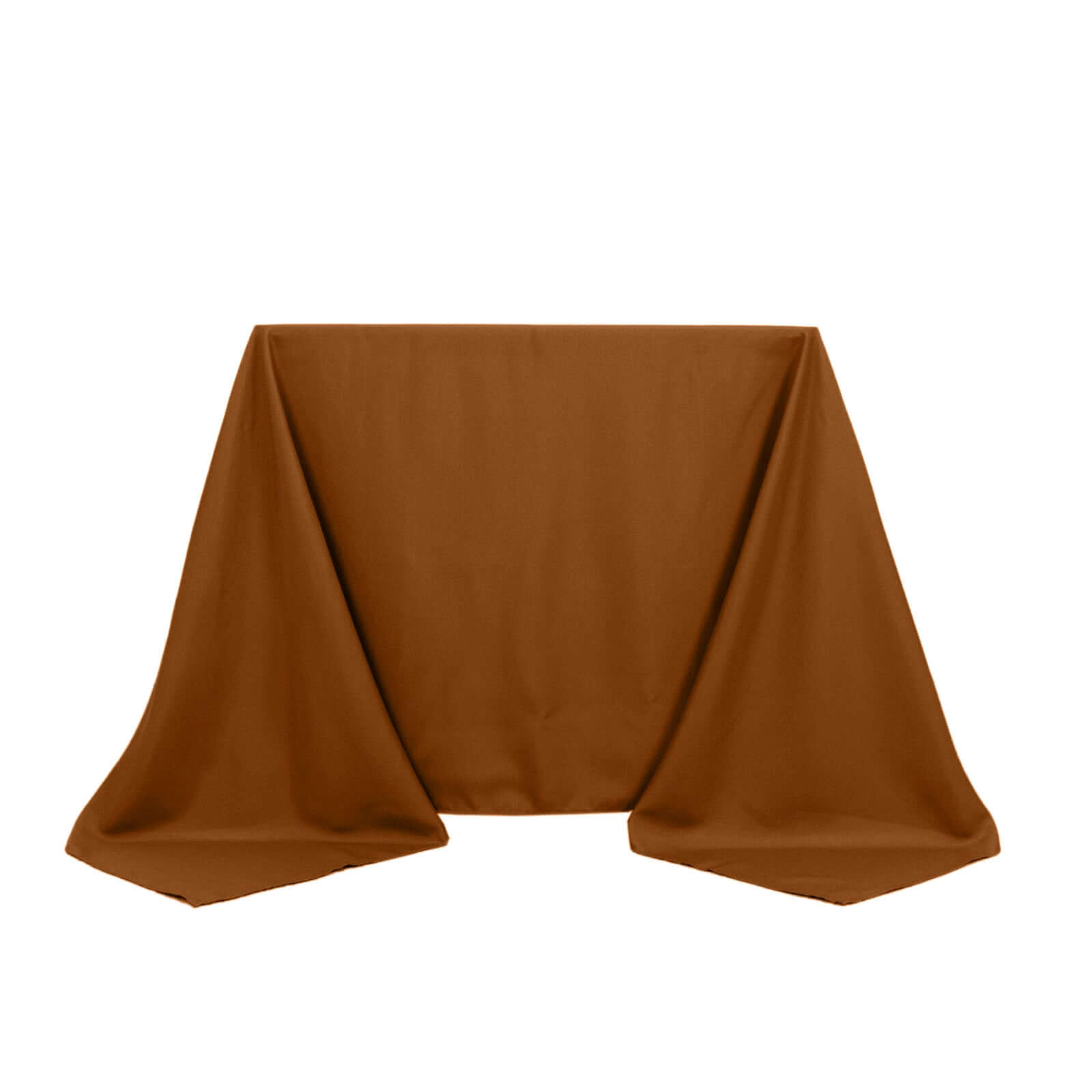 Polyester Square 90x90 Tablecloth Cinnamon Brown - Wrinkle-Resistant & Durable Table Cover