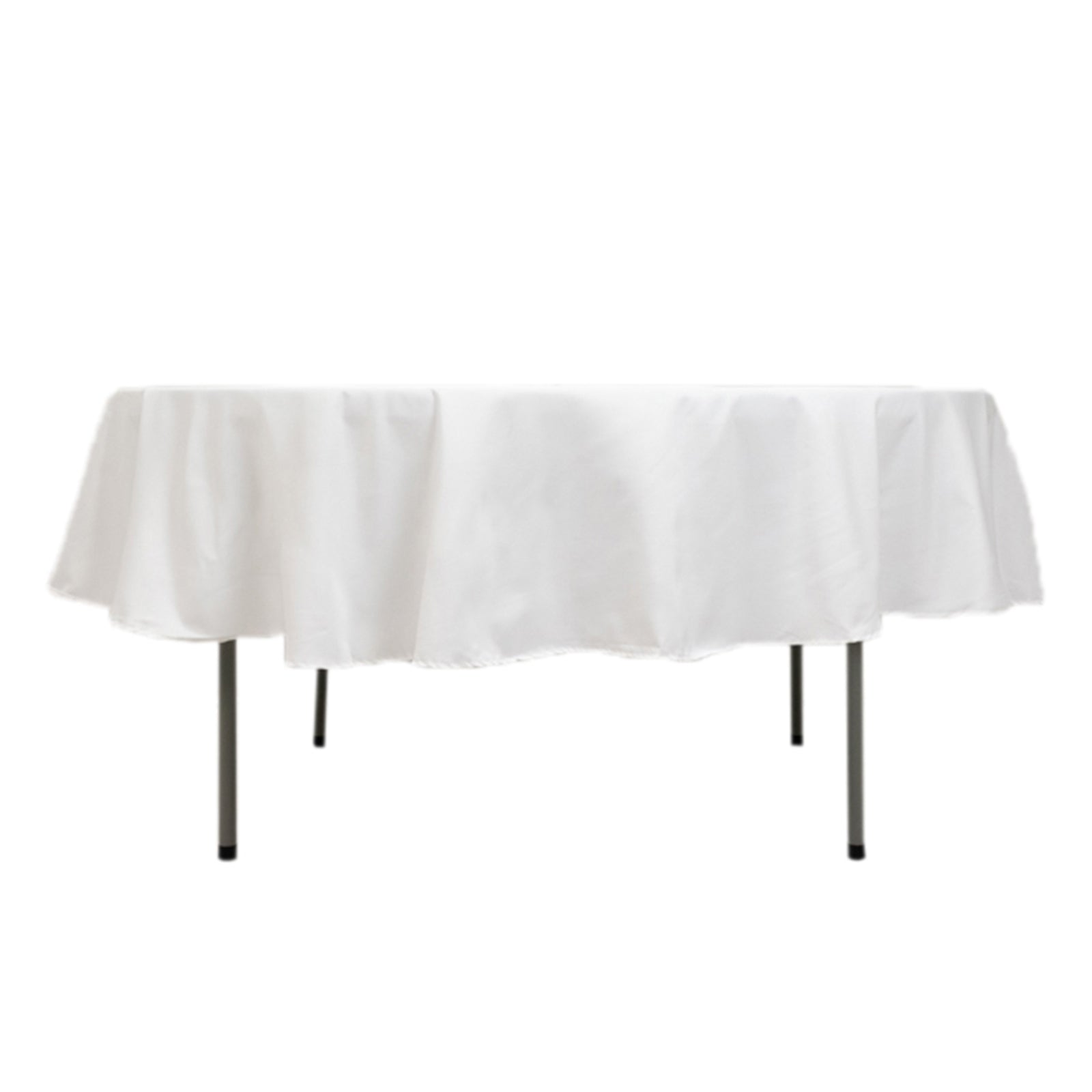 Fire Retardant Premium Polyester 90 Round Tablecloth White - Stylish High-Performance Table Cover for Large Gatherings