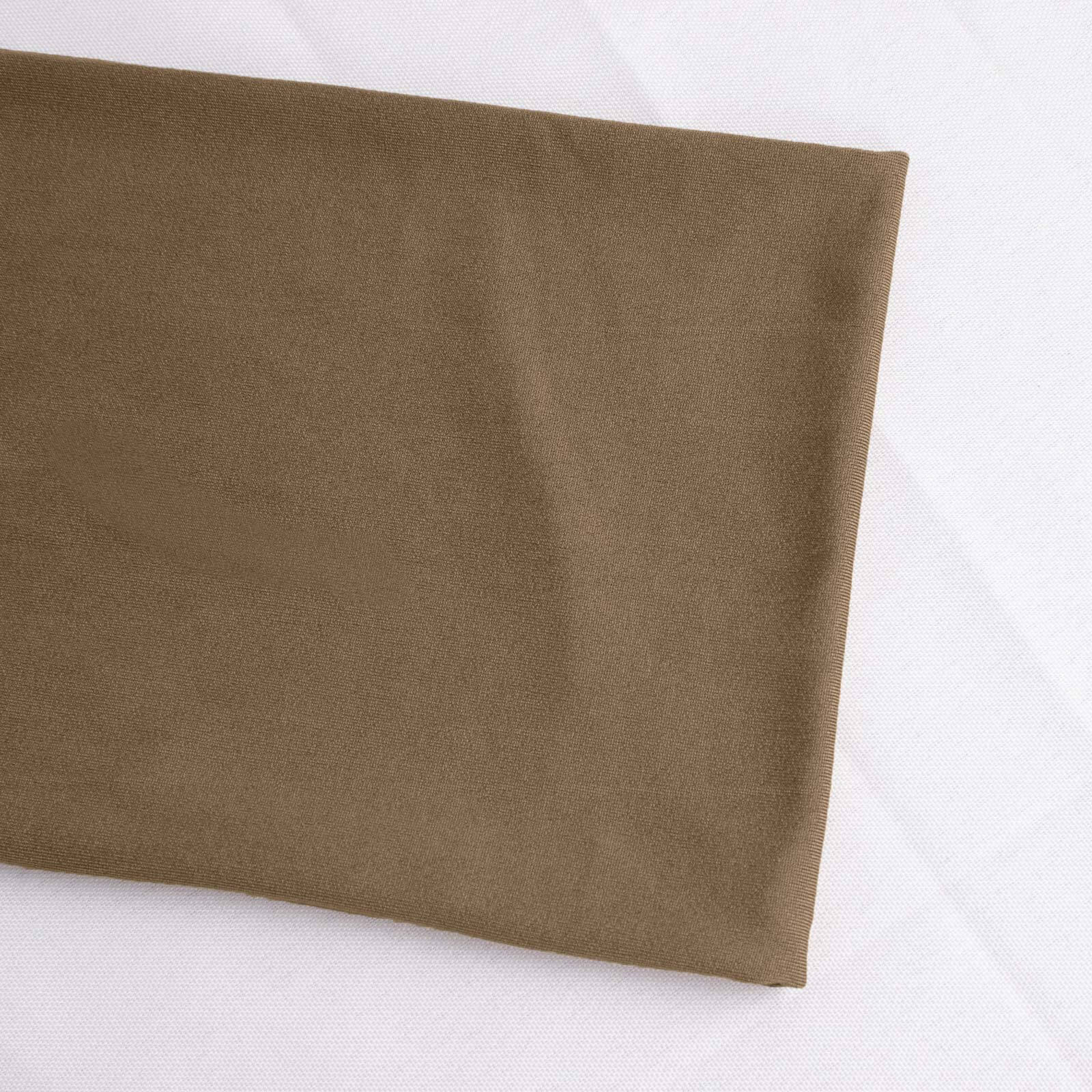 5 Pack Stretch Spandex Chair Sashes Taupe - Fitted Finish Two Ply Heavy Duty Chair Bands 5x12