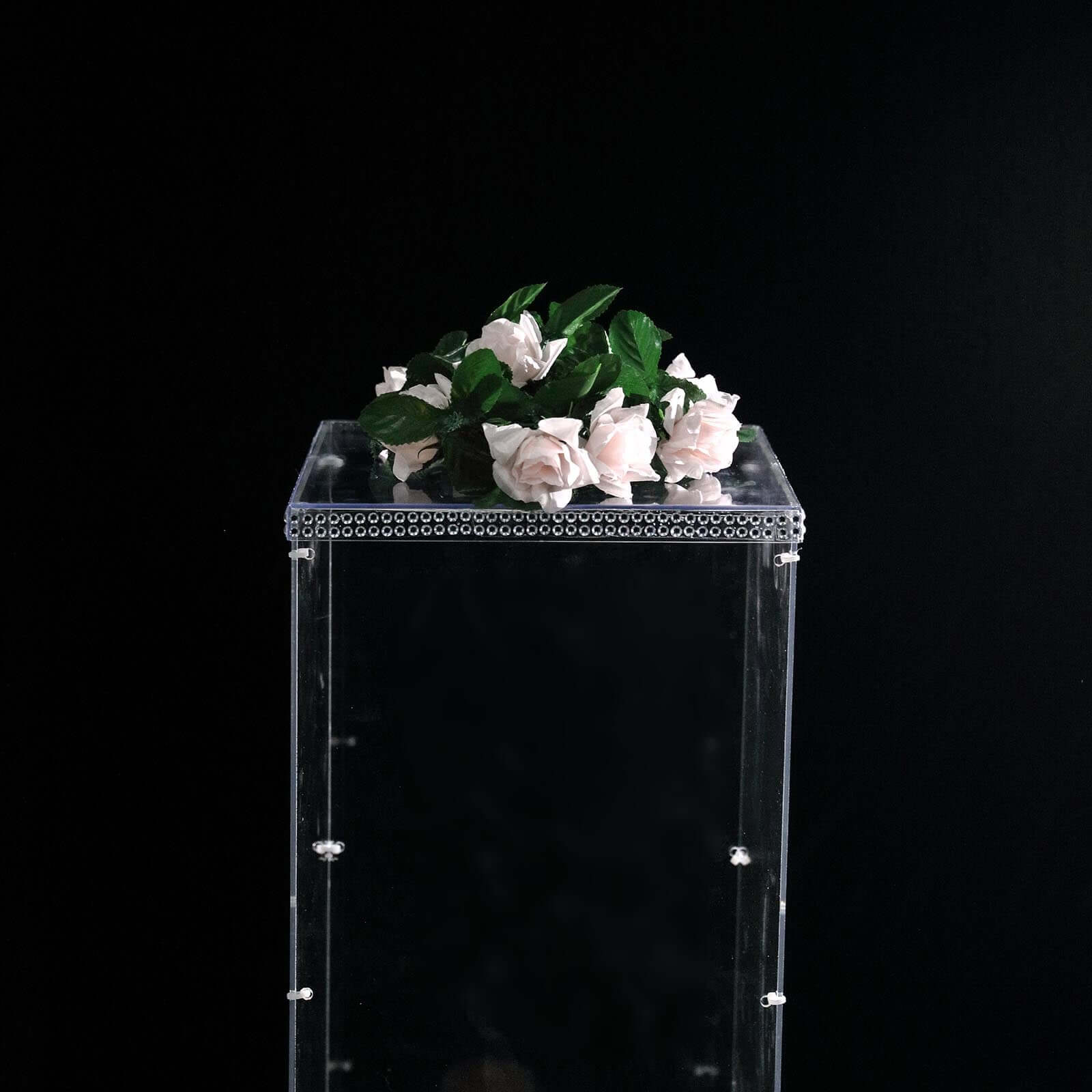 Acrylic Pedestal Riser Display Box Transparent Clear - Functional Centerpiece for Weddings and Parties 16