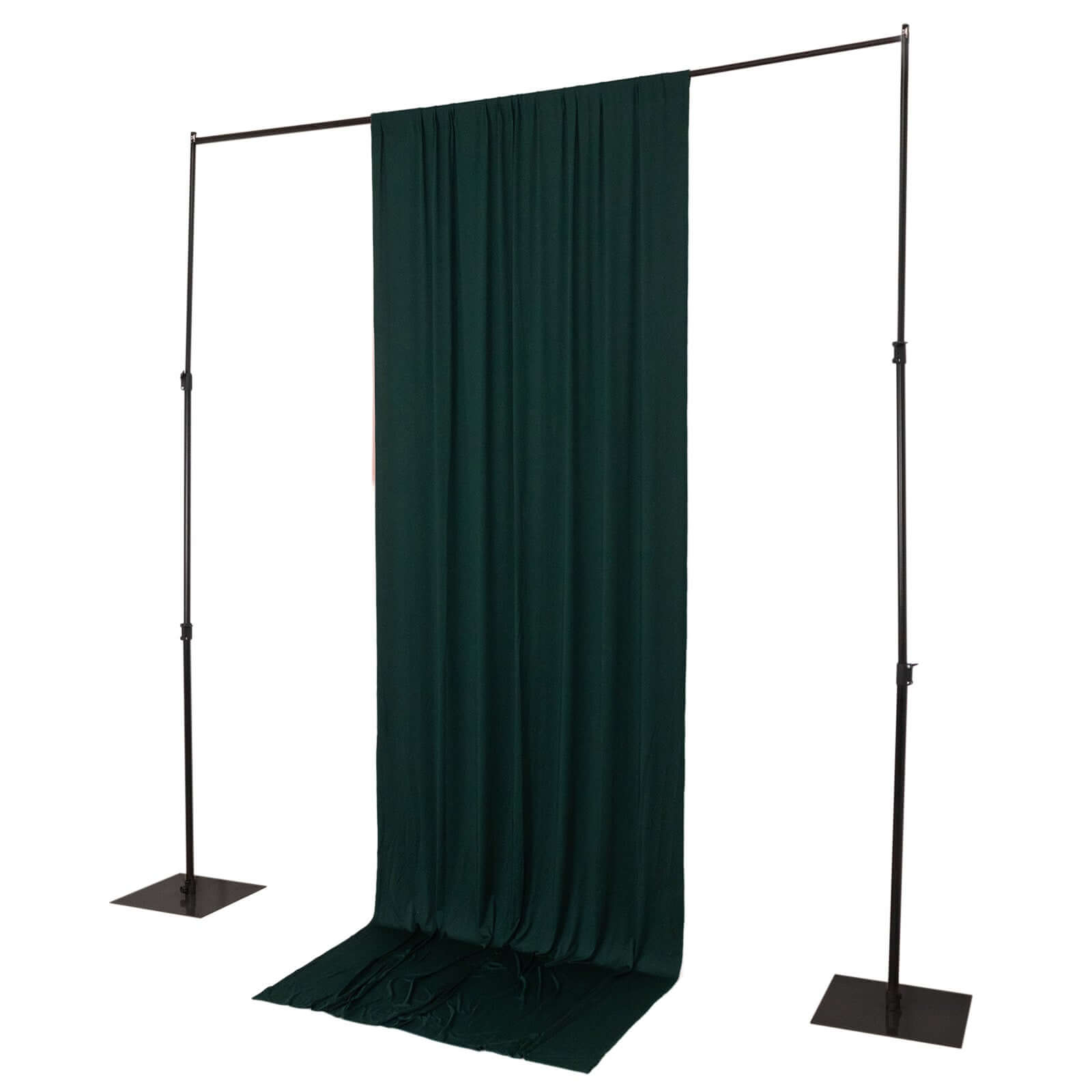 Hunter Emerald Green 4-Way Stretch Spandex Event Curtain Drapes, Wrinkle Free Backdrop Event Panel with Rod Pockets - 5ftx12ft