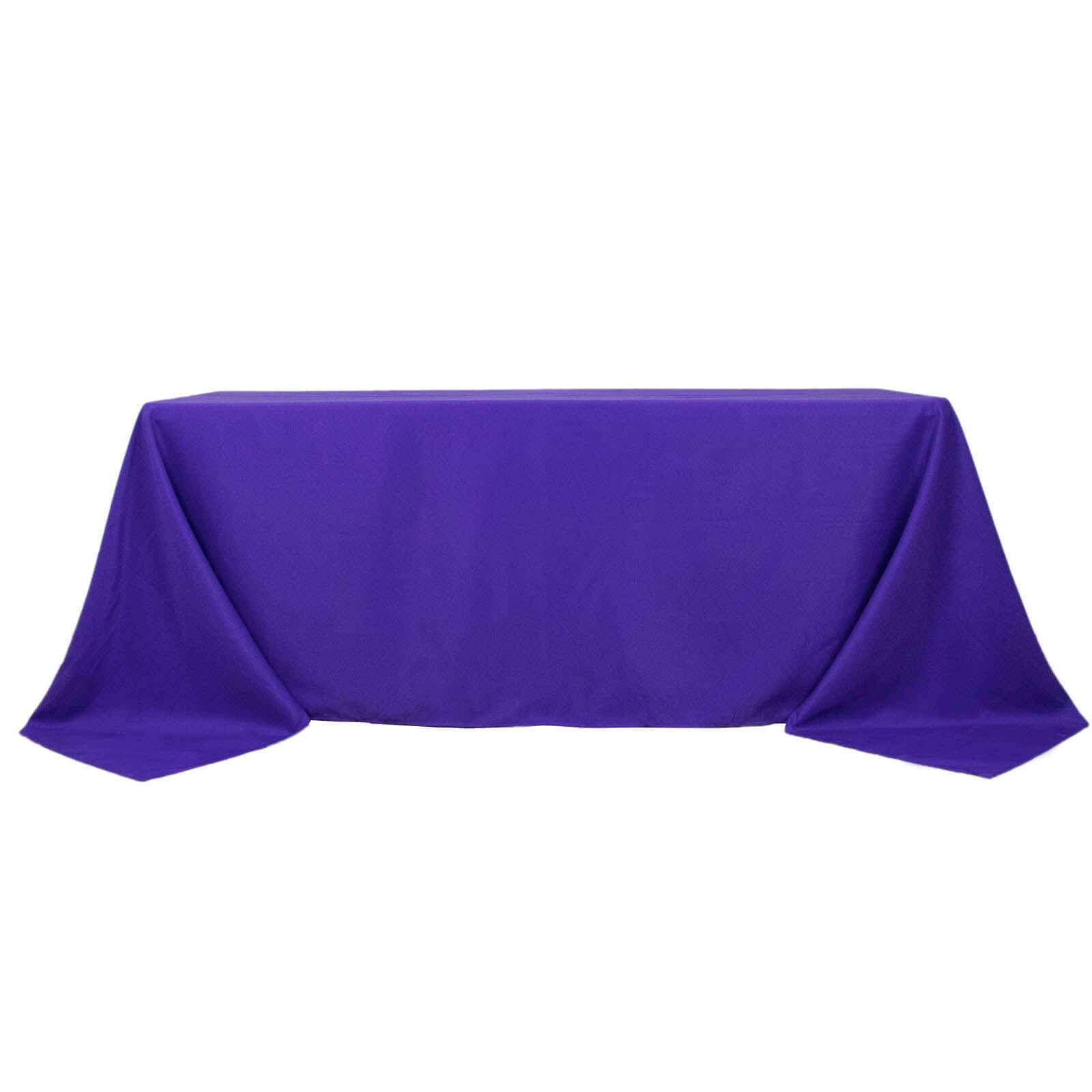 Premium Polyester 90x132 Rectangle Tablecloth Purple - Seamless 220GSM Stain-Resistant Table Cover