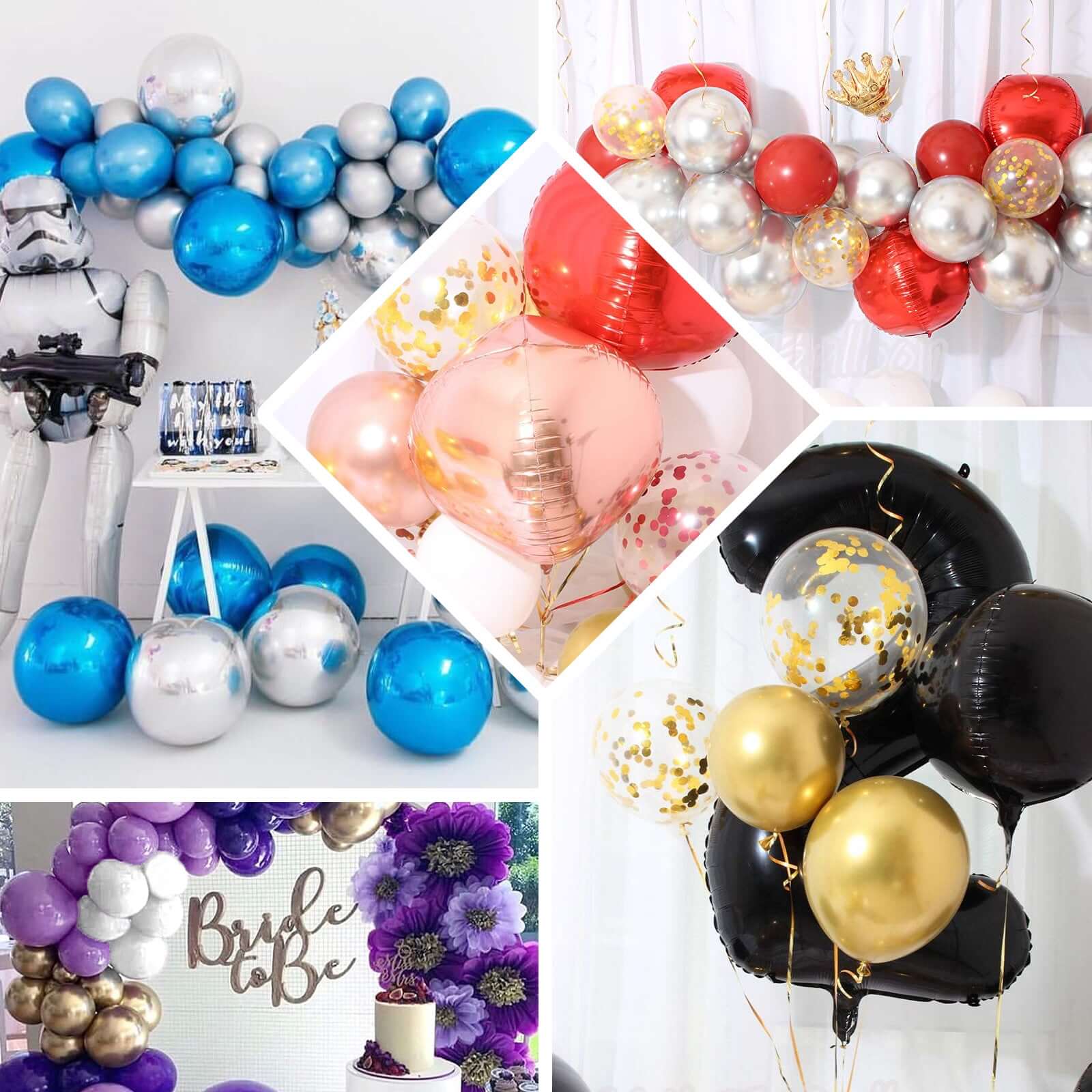 2 Pack 18 4D Lavender Lilac Sphere Mylar Foil Helium or Air Balloons