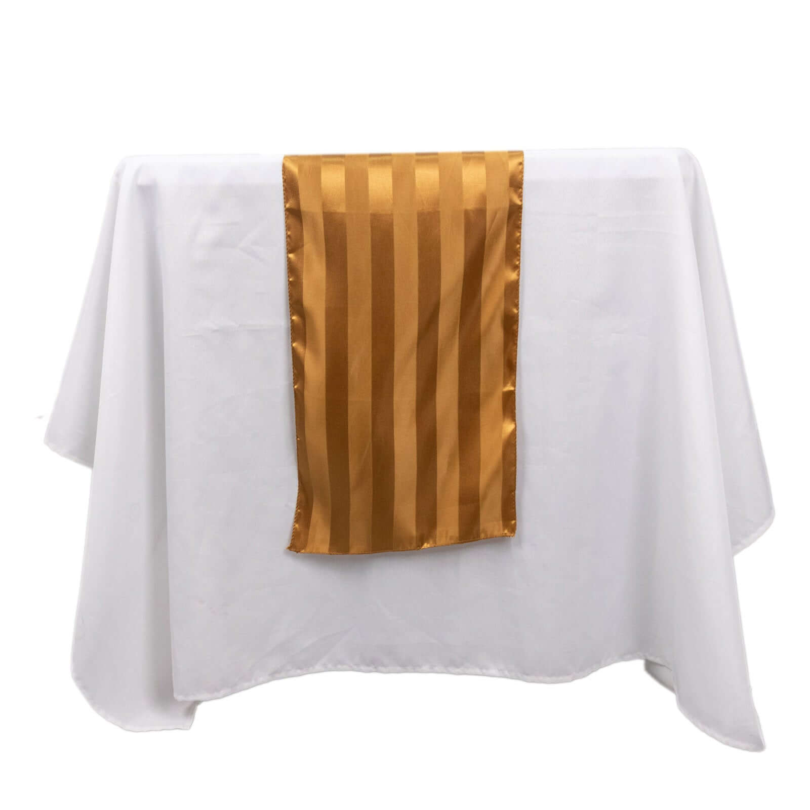 Satin 12x108 Table Runner Gold - Stripe Table Decor