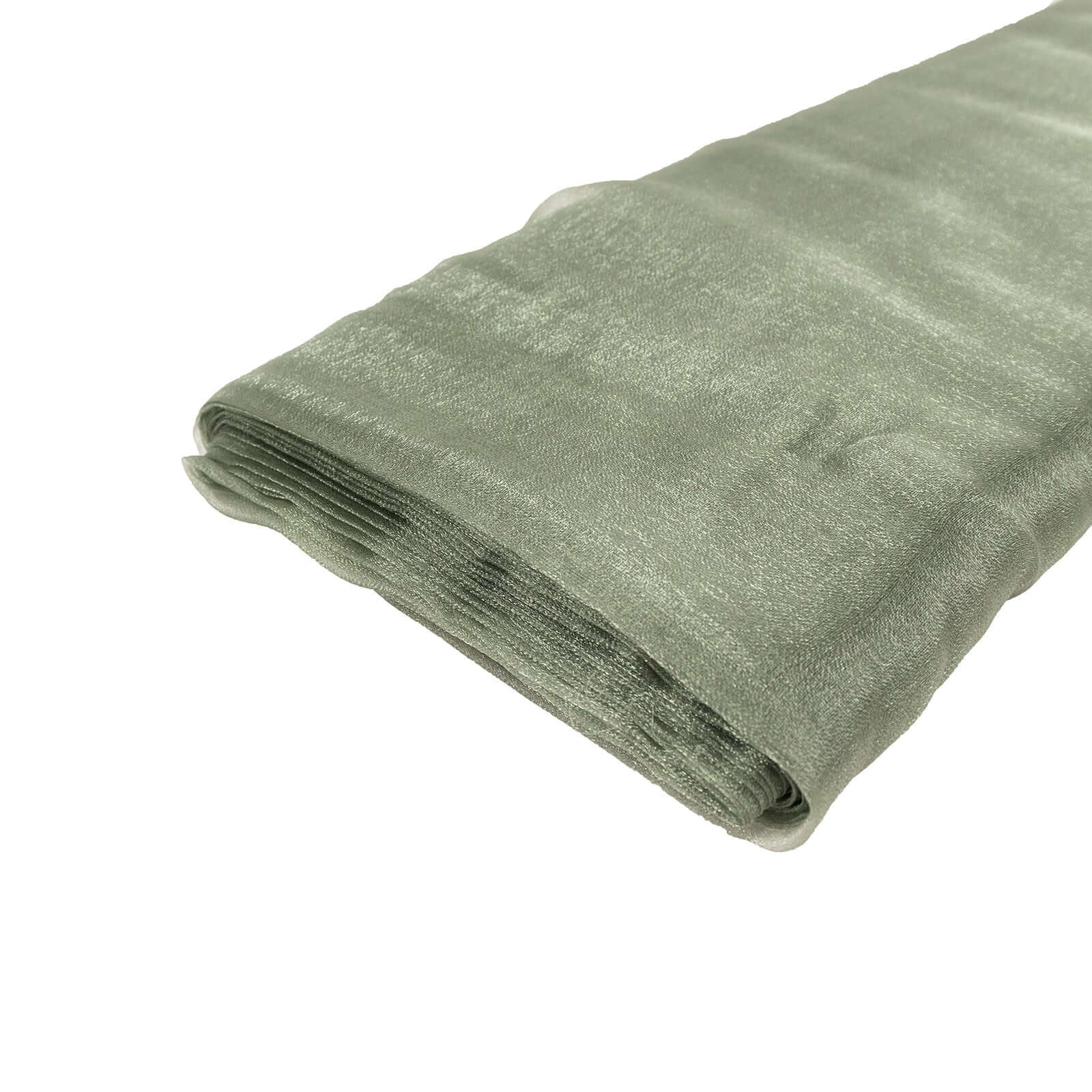 54x10yd Dusty Sage Green Solid Sheer Chiffon Fabric Bolt, DIY Voile Drapery Fabric