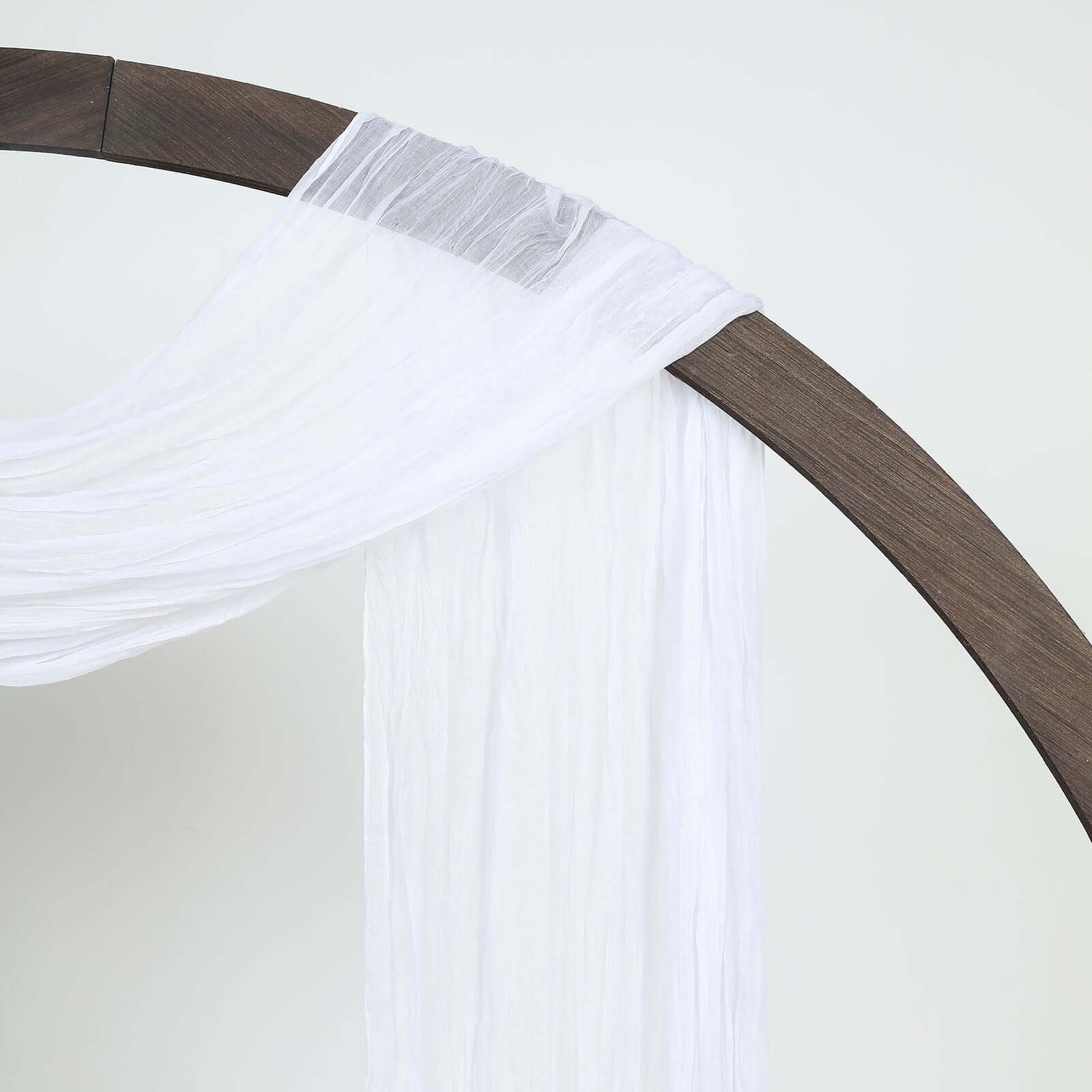 20ft White Gauze Cheesecloth Fabric Wedding Arch Drapery, Window Scarf Valance, Boho Decor Arbor Curtain Panel