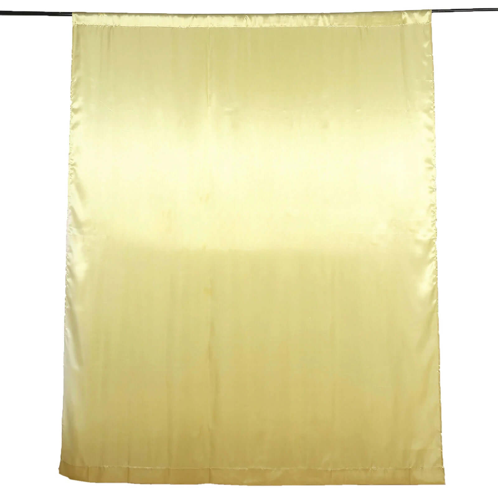 8ftx10ft Champagne Satin Event Curtain Drapes, Backdrop Event Panel