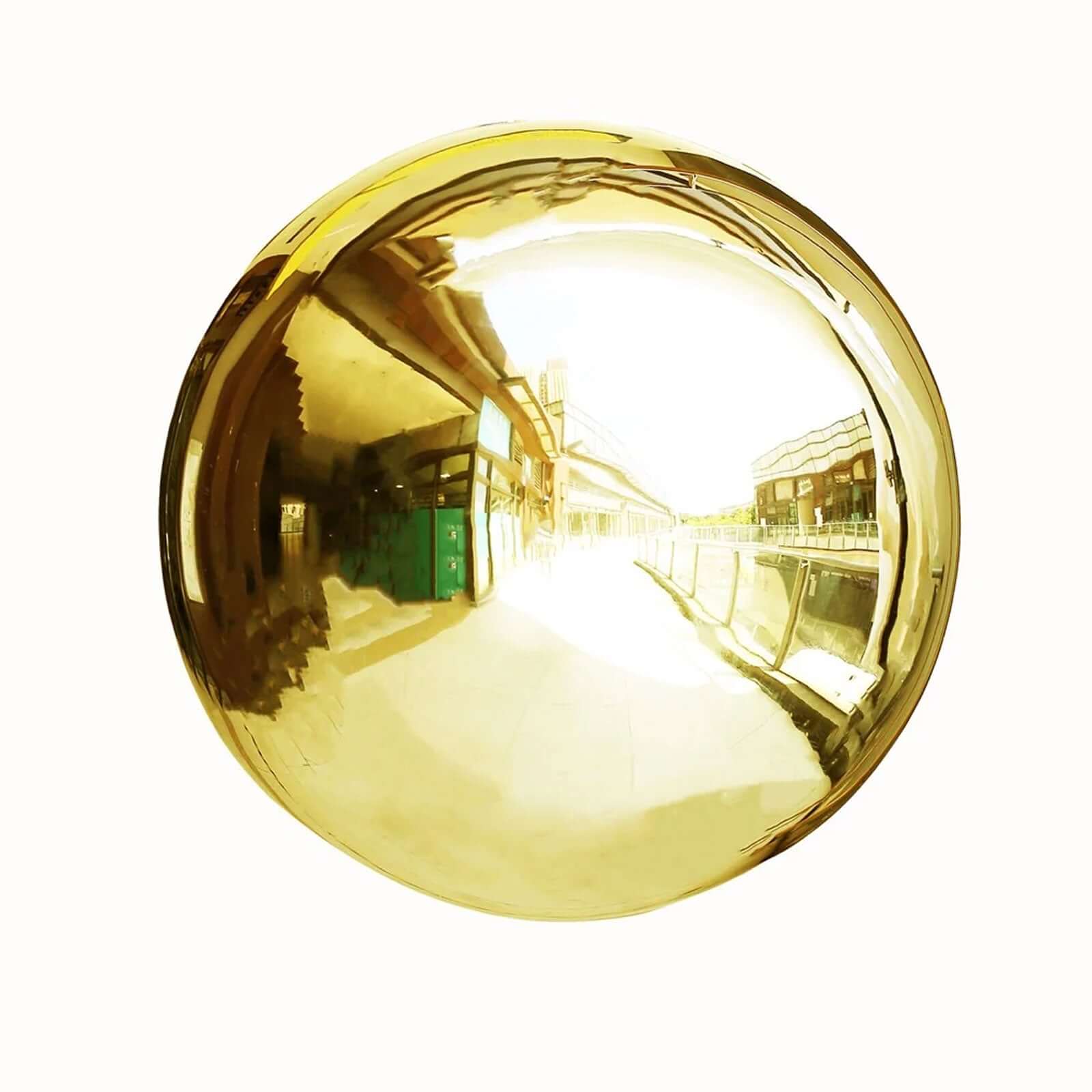 Gazing Globe Mirror Ball Reflective Hollow Stainless Steel Gold Sphere - Decorative Garden Display Ornament 22