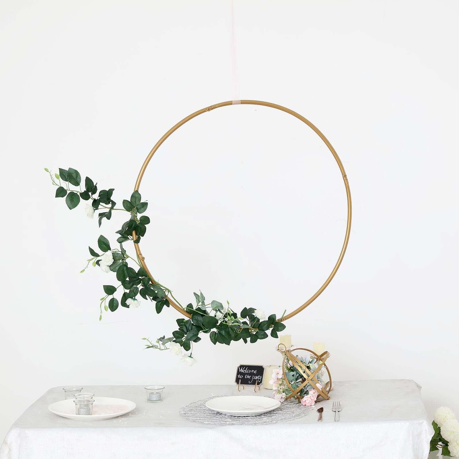 28 Gold Heavy Duty Metal Hoop Wreath, Floral Hoop