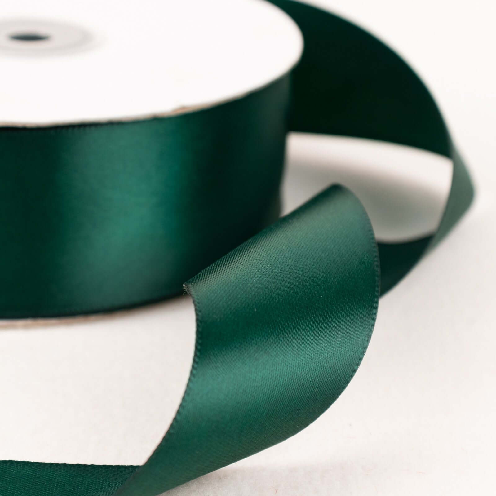 50 Yards 1.5 Hunter Emerald Green Single Face Decorative Satin Ribbon