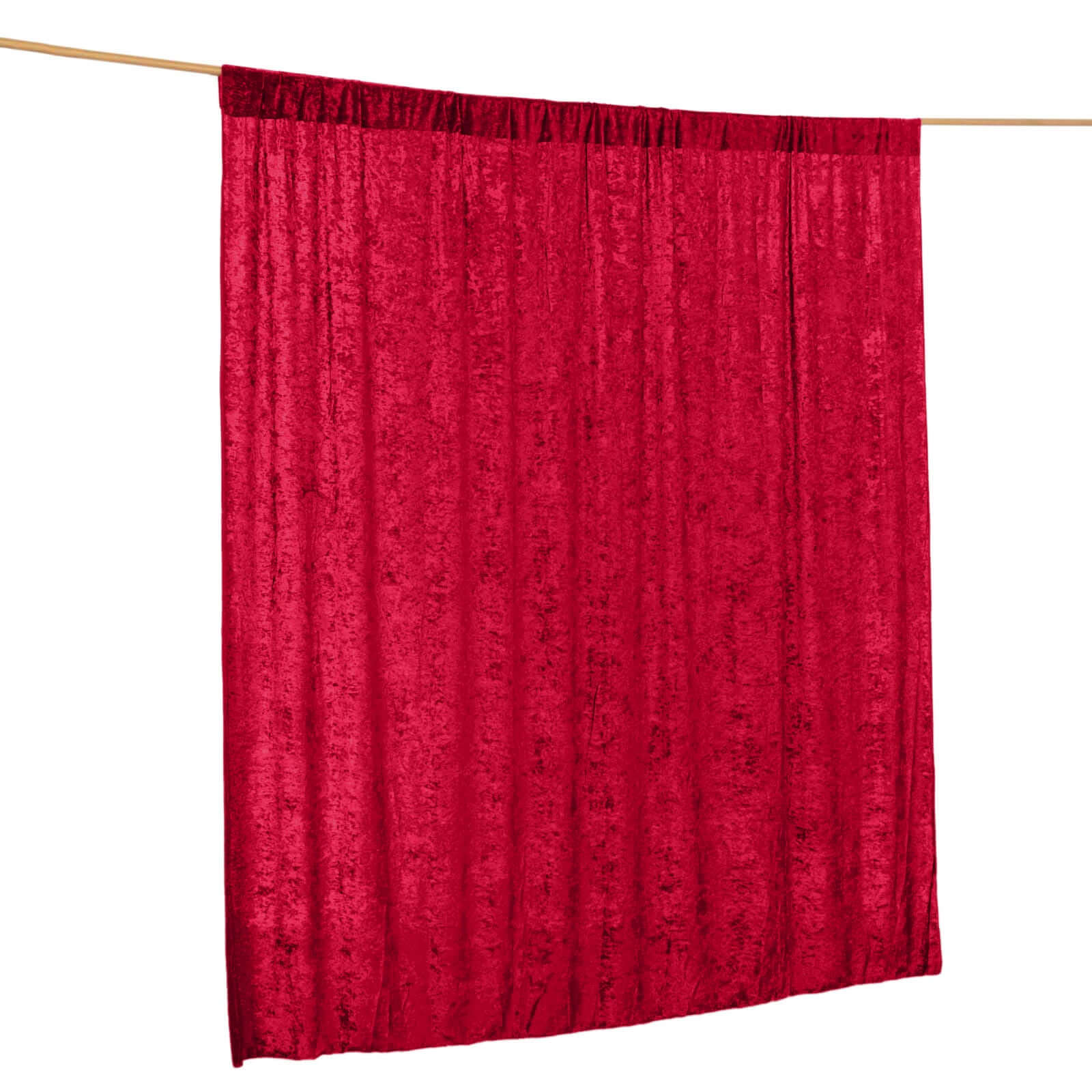 8ftx8ft Burgundy Premium Smooth Velvet Event Curtain Drapes, Privacy Backdrop Event Panel with Rod Pocket