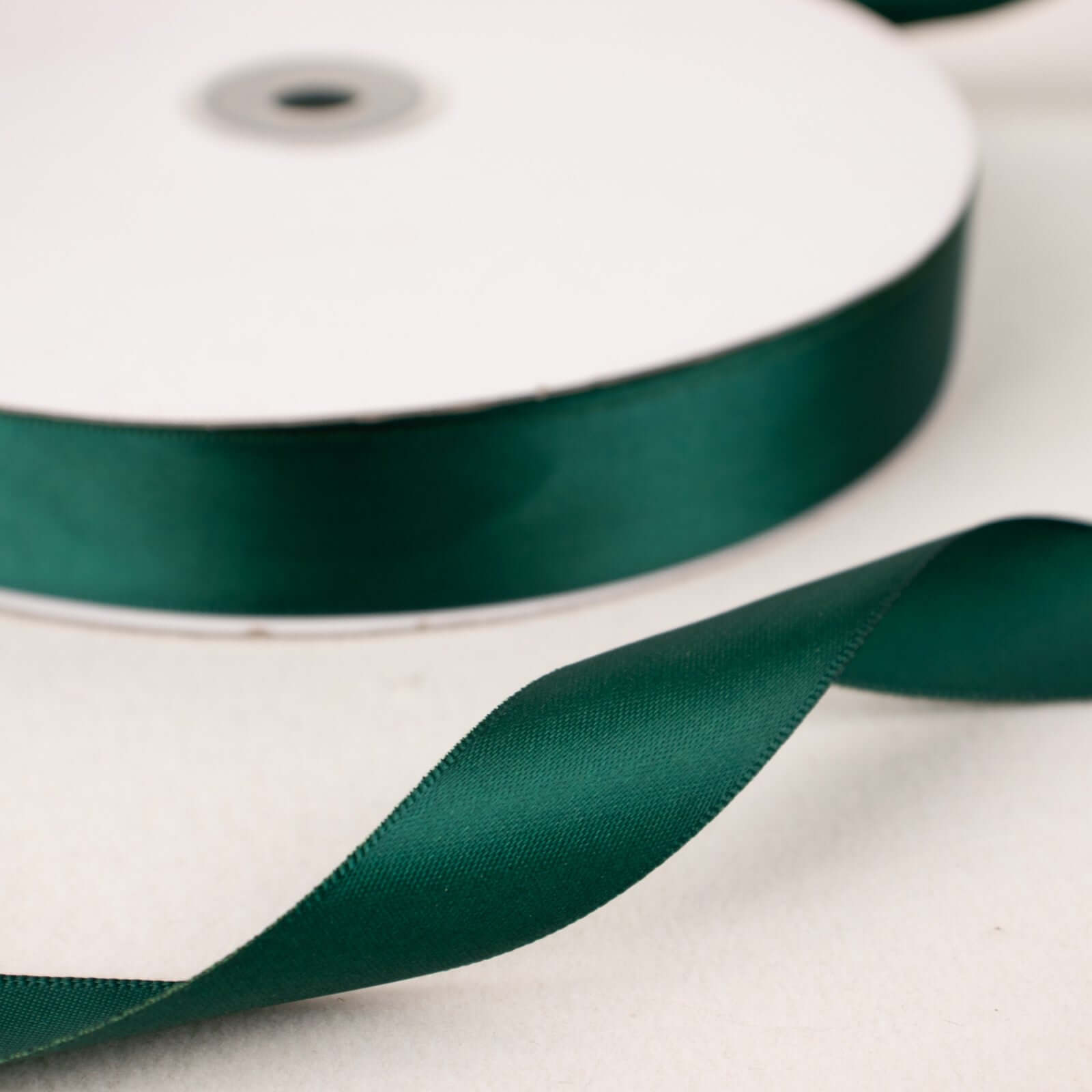 100 Yards 7 8 Hunter Emerald Green Single Face Decorative Satin Ribbon