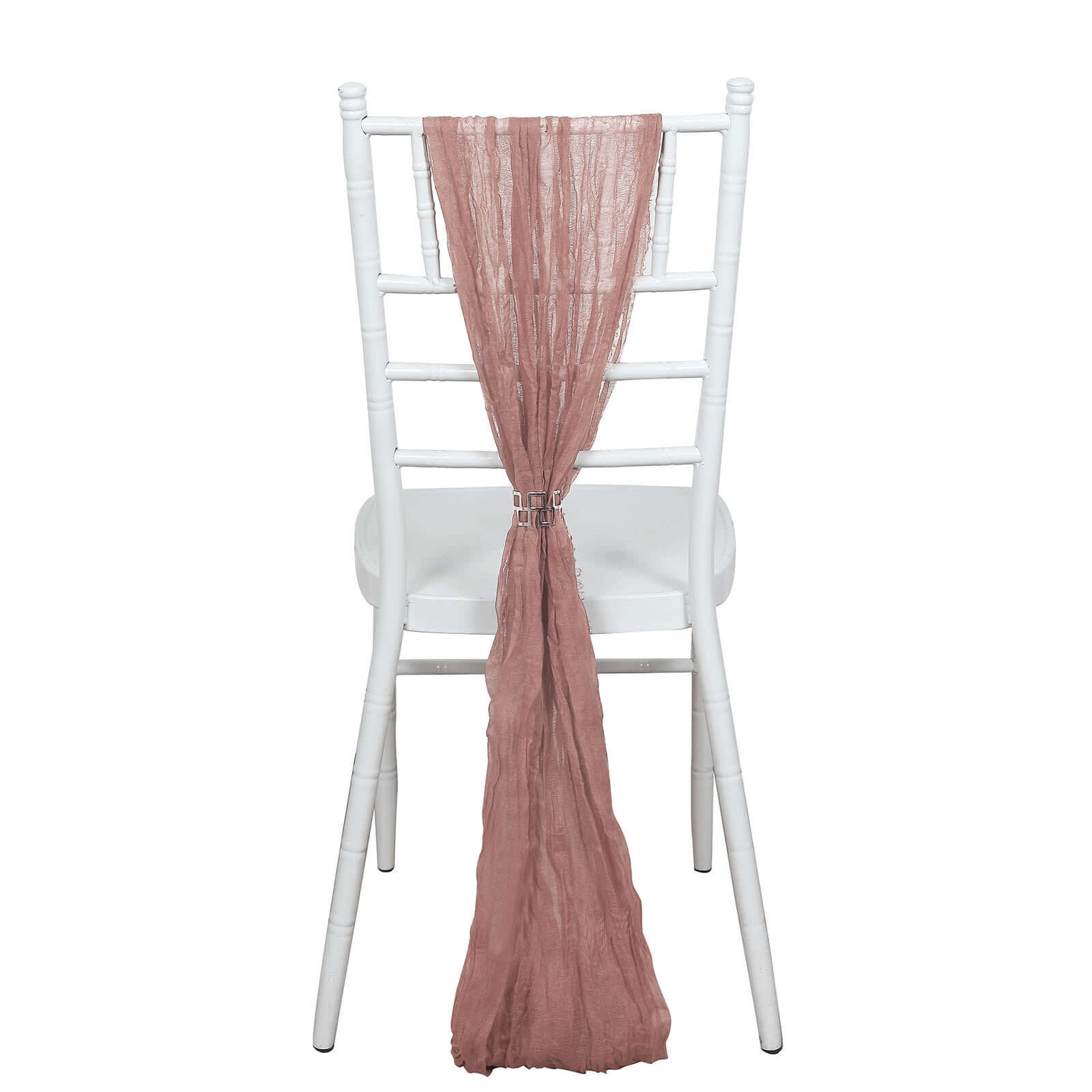 5 Pack Cheesecloth Gauze 16x88 Chair Sashes Dusty Rose - Stylish Boho Decor for Weddings & Gatherings