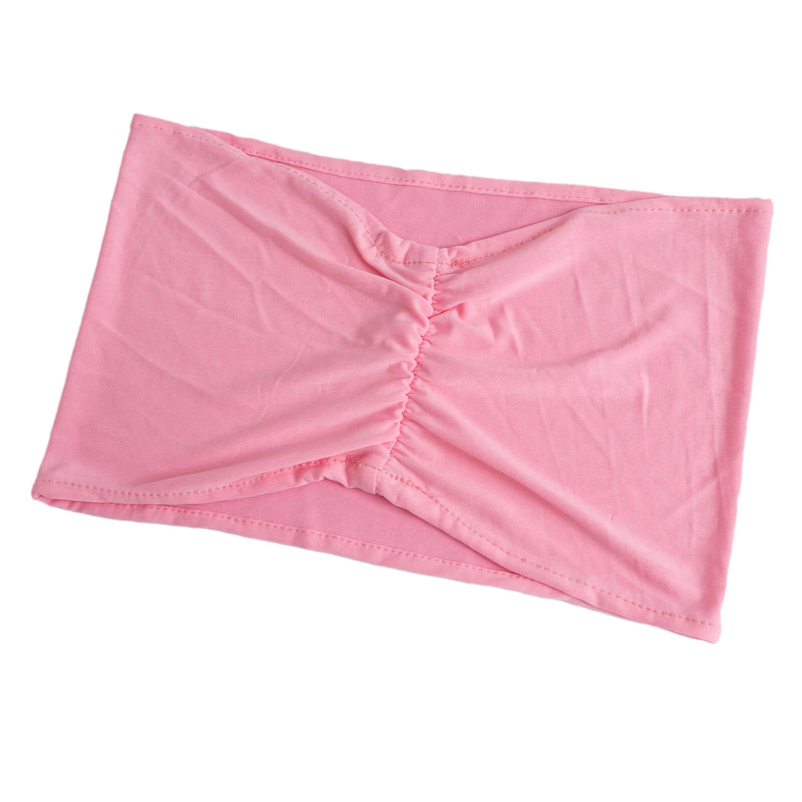 5 Pack Spandex Chair Sashes Pink Ruffled Style - Wide Easy to Use Stretch Chair Bands 8x13