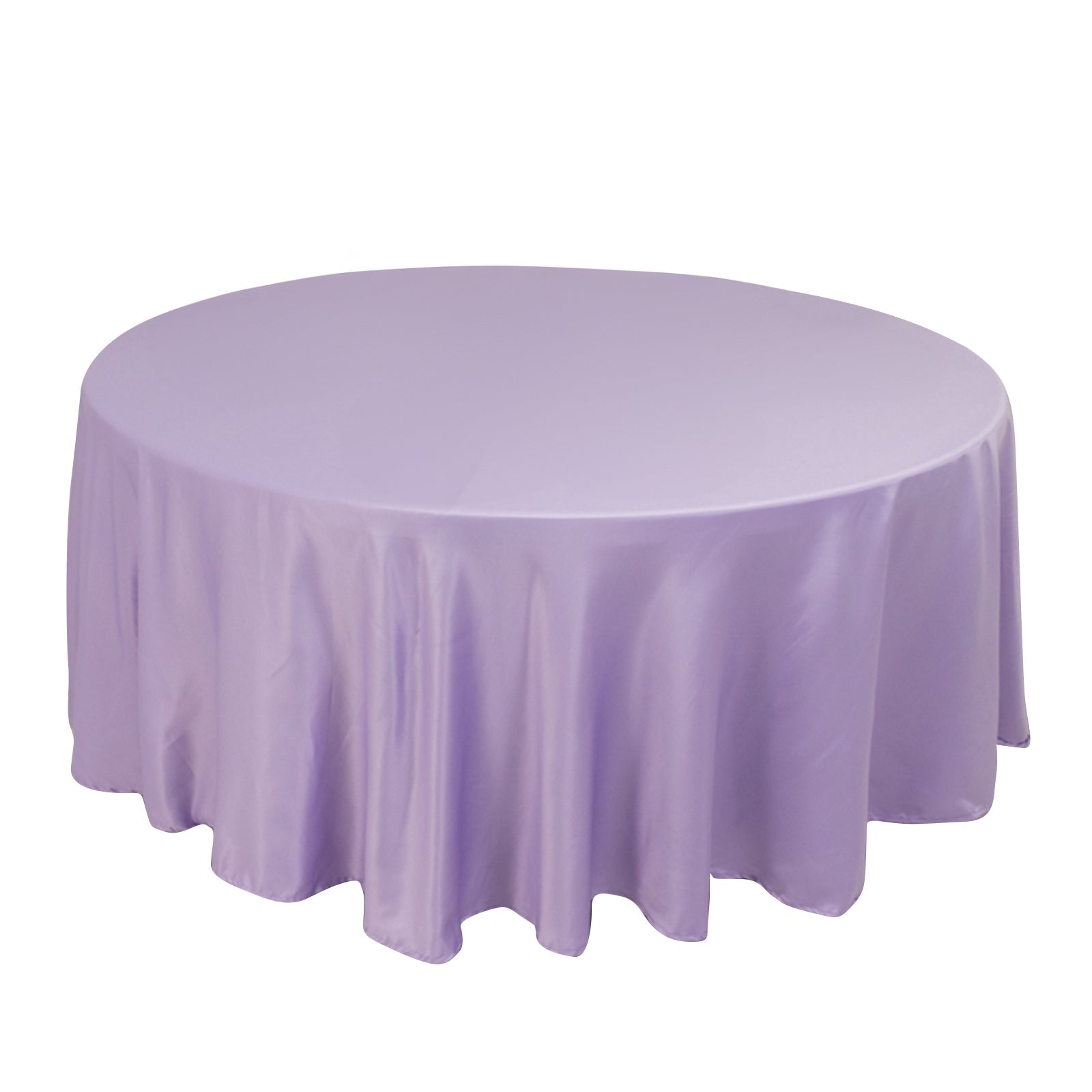 Lamour Satin 108 Round Tablecloth Lavender Lilac - Durable & Silk-Like Table Cover