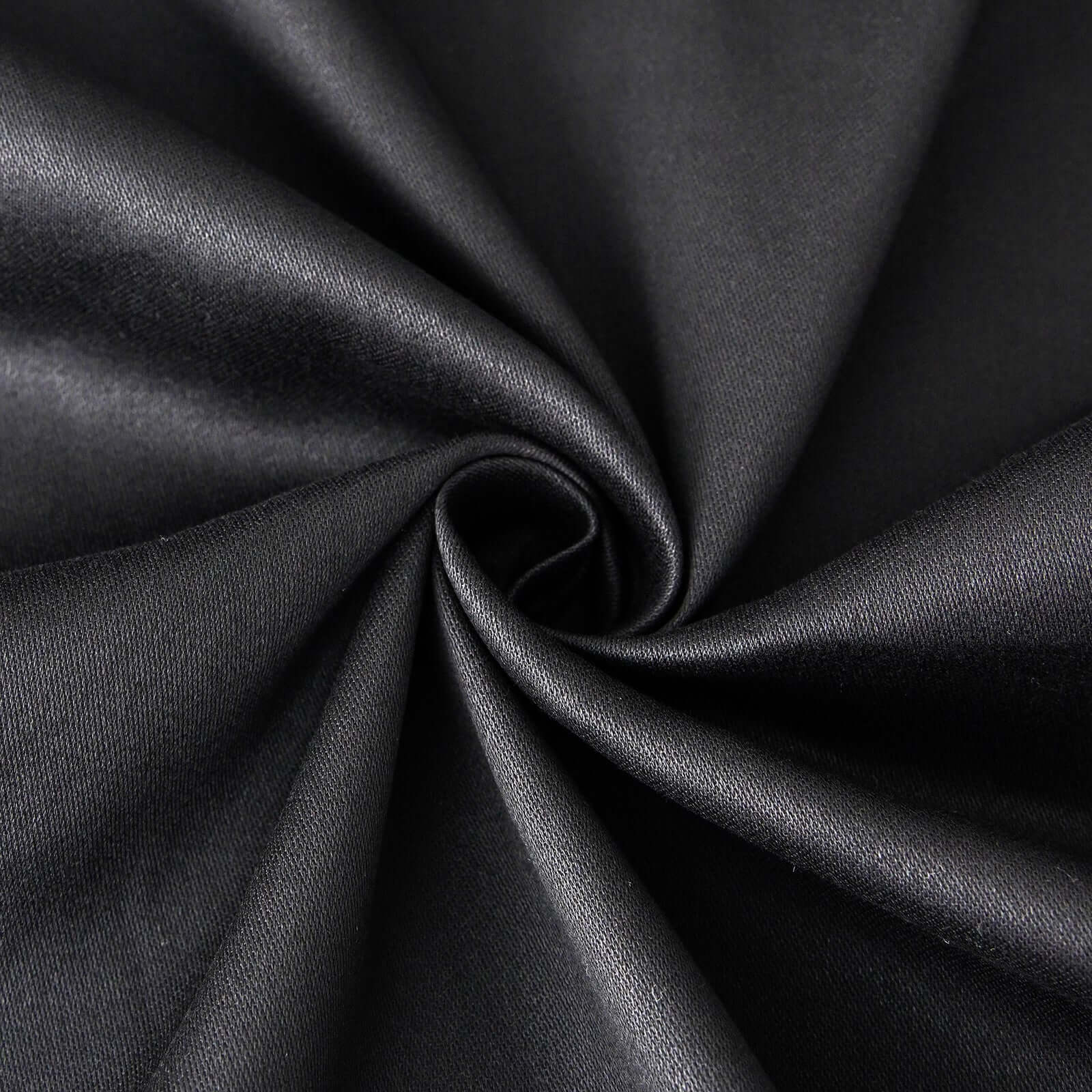 100% Cotton 90x90 Square Tablecloth Black Linen - Soft & Breathable Fabric Table Cover