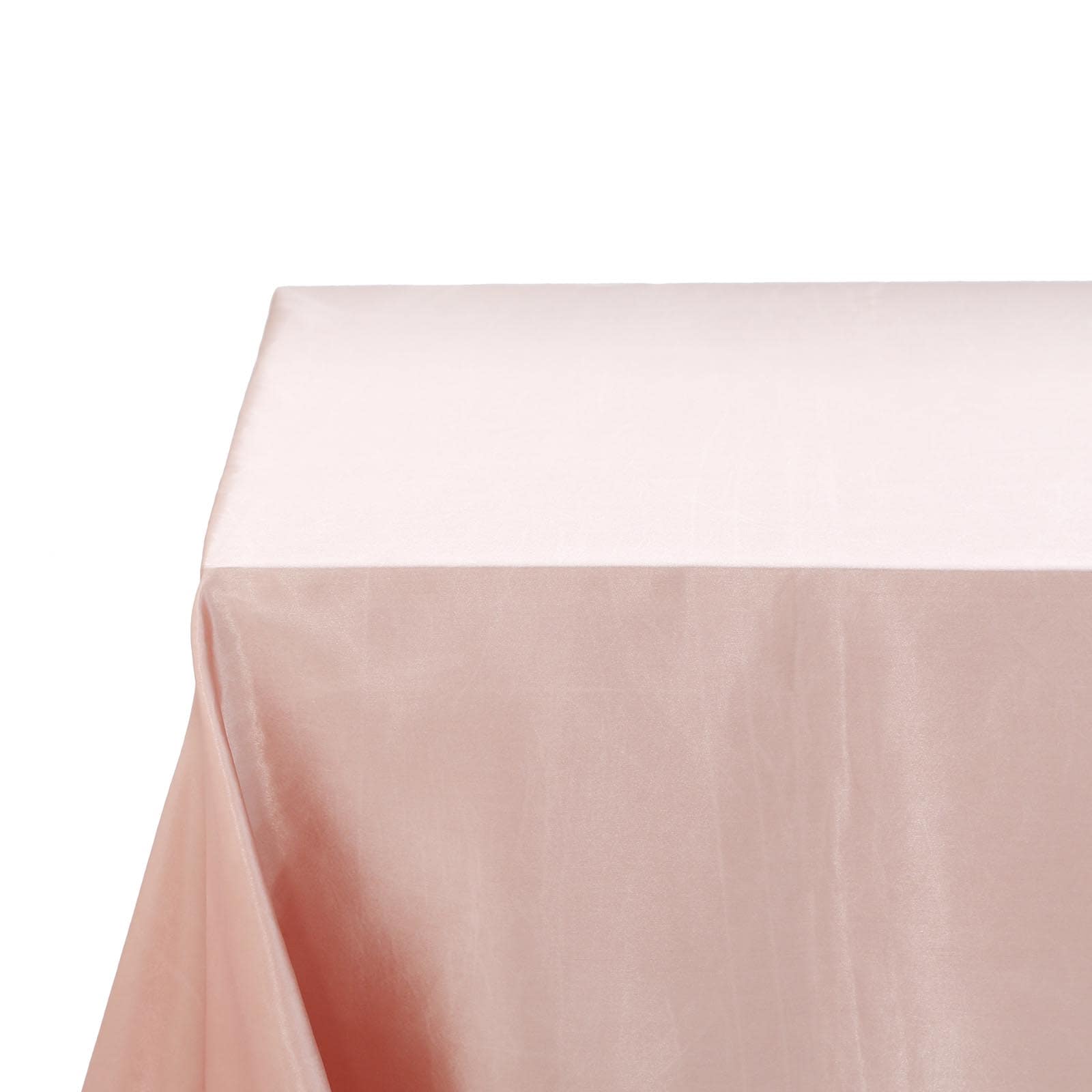 Satin Rectangular 90x132 Tablecloth Dusty Rose Satin - Seamless Table Cover