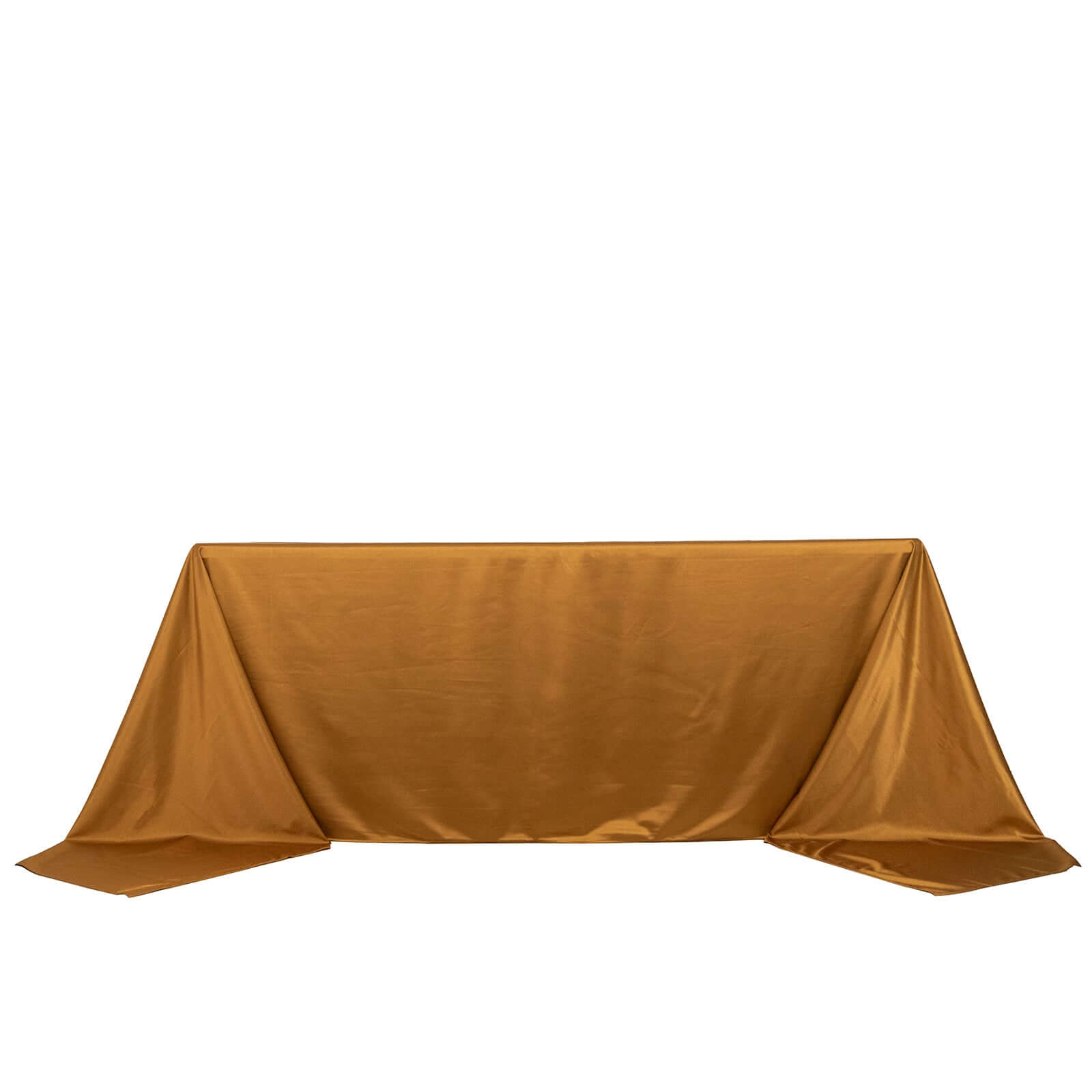 Premium Scuba Rectangular 90x156 Tablecloth Shimmering Gold - Wrinkle Free & Stain Resistant Seamless Table Cover for Weddings and Parties