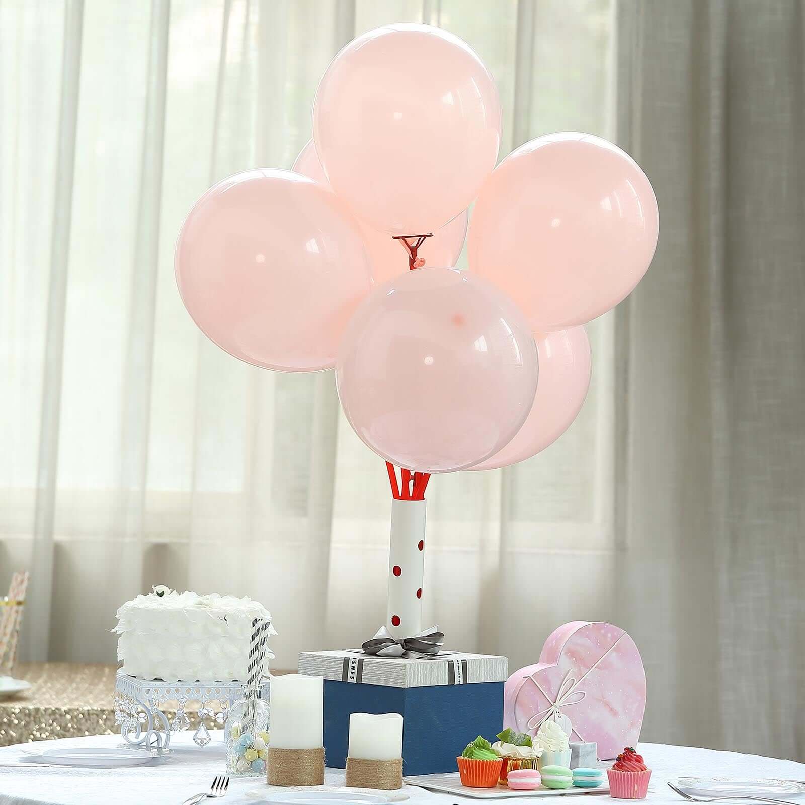 25 Pack 12 Matte Pastel Blush Helium or Air Latex Party Balloons