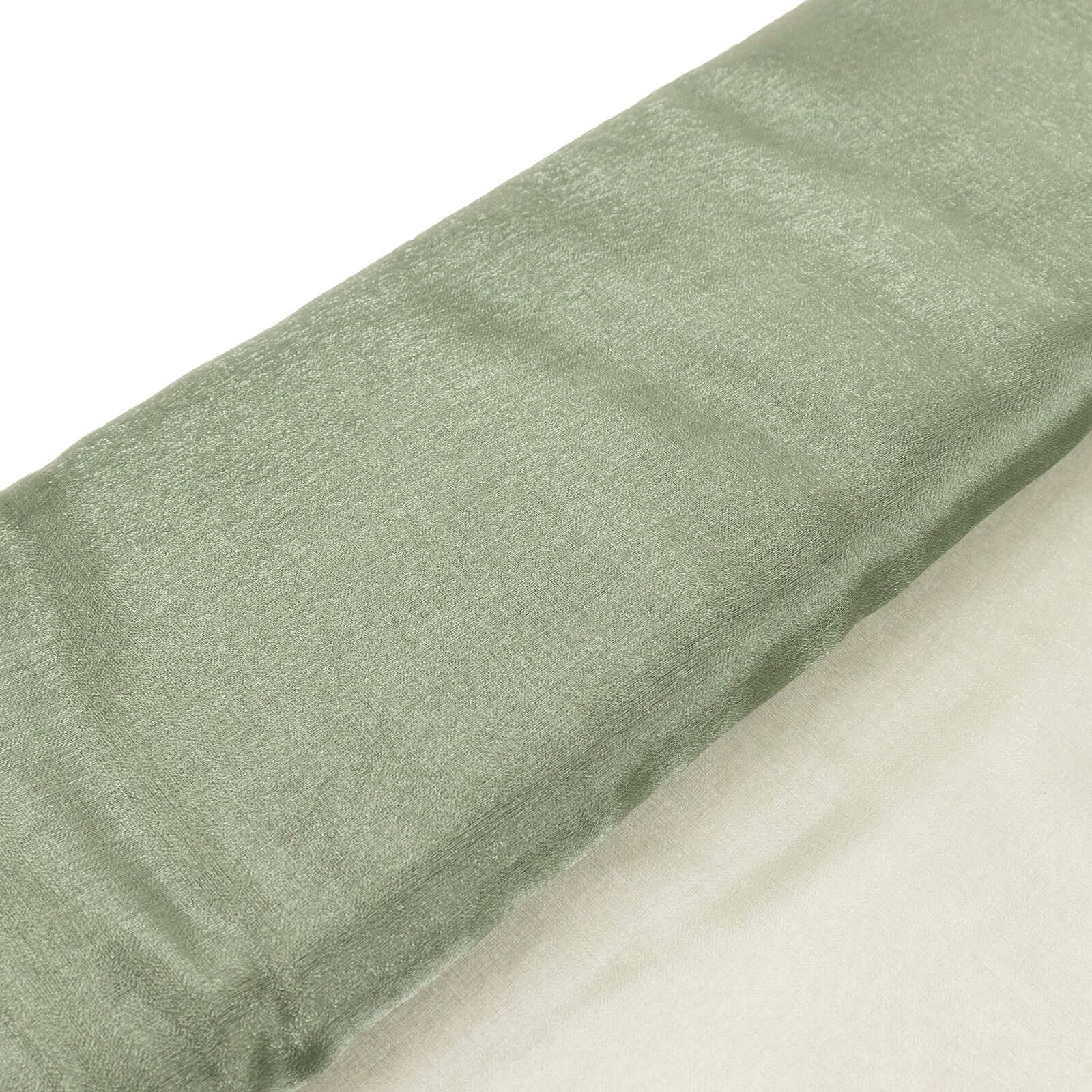 54x10yd Dusty Sage Green Solid Sheer Chiffon Fabric Bolt, DIY Voile Drapery Fabric