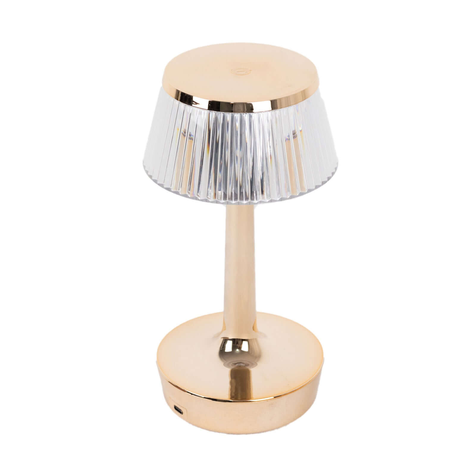 Acrylic LED Mushroom Table Lamp Clear Gold Color Changing Touch Control Night Light - Rechargeable Centerpiece 9