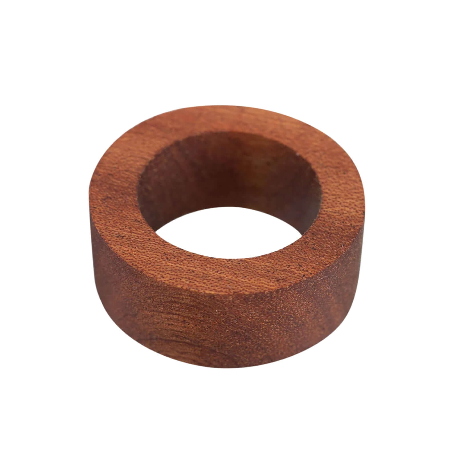 4 Pack 1.75 Cinnamon Brown Rustic Hardwood Farmhouse Napkin Rings, Boho Napkin Holder Wood Slices