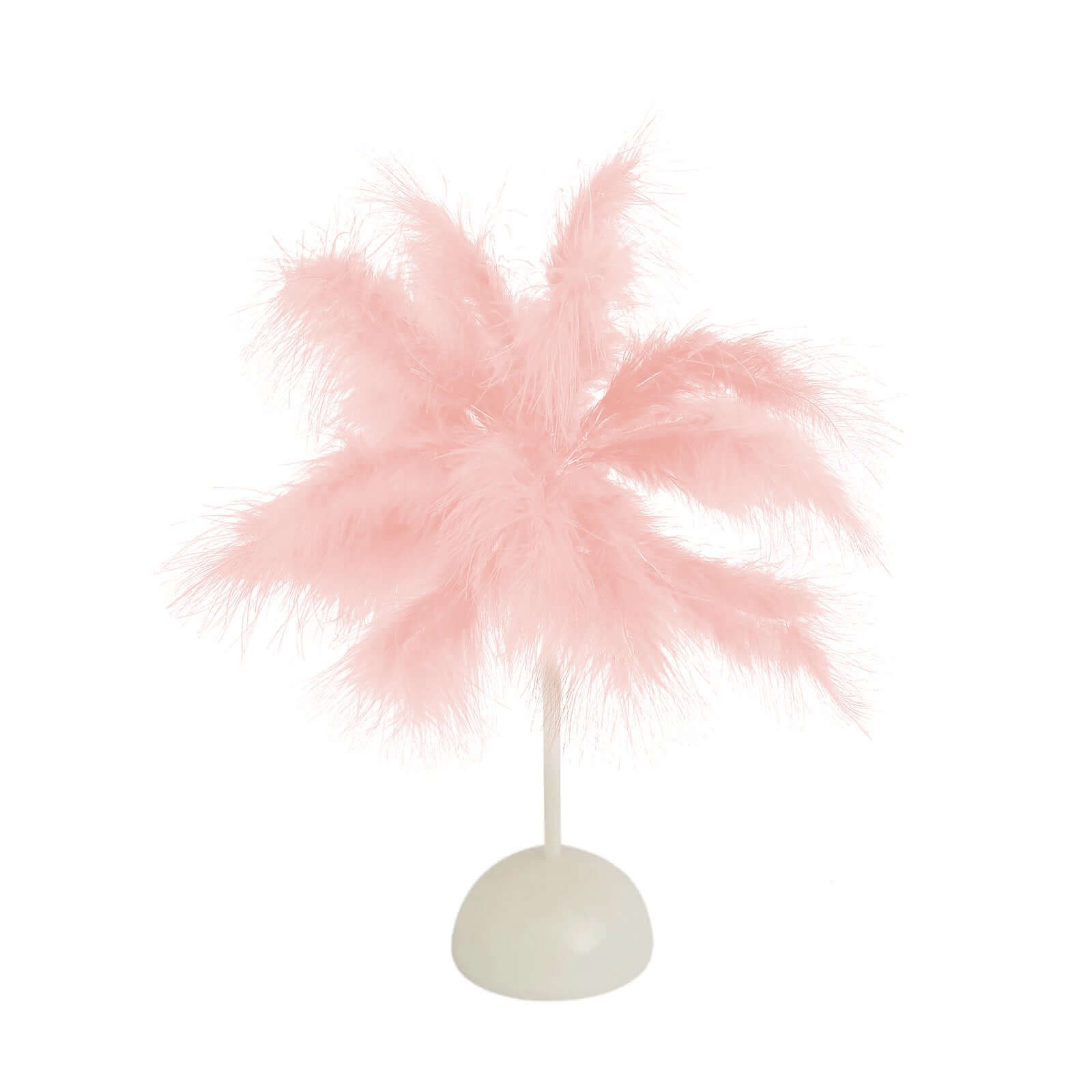 Table Lamp Feather Design Blush LED Battery Operated - Cordless Wedding Centerpiece 15