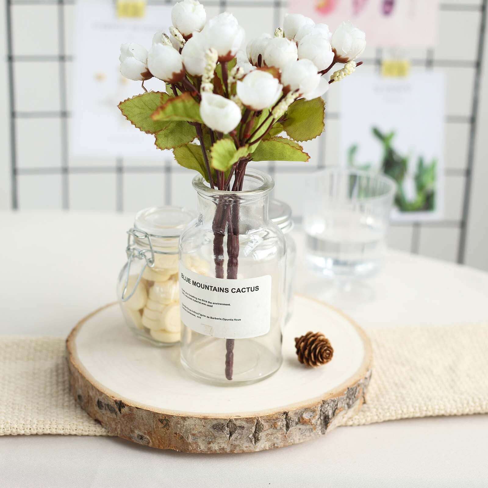 Rustic Poplar Wood Slices Round - Versatile Centerpieces for Tablescapes 9 Dia