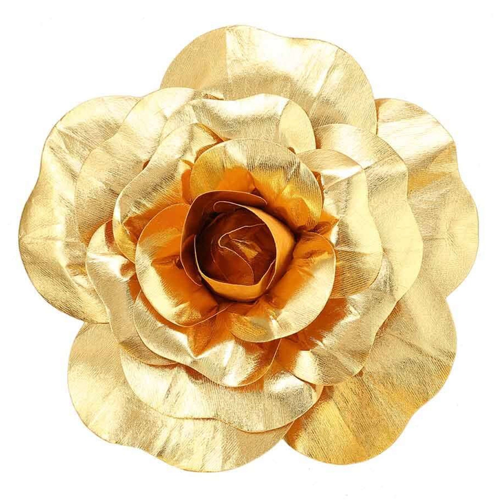 4 Pack 12 Large Metallic Gold Real Touch Artificial Foam DIY Craft Roses