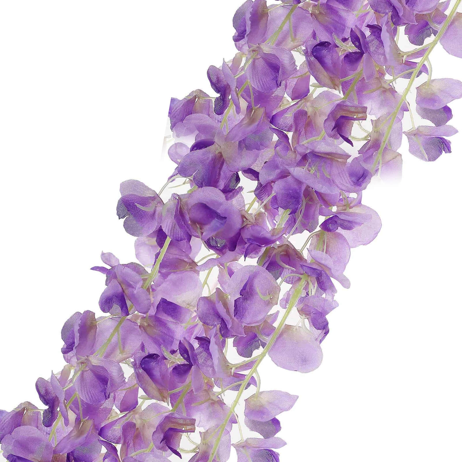 42 Silk Hanging Wisteria Flower Garland Vines in Lavender Lilac, Elaborated 5 Full Strands in 1 Bush