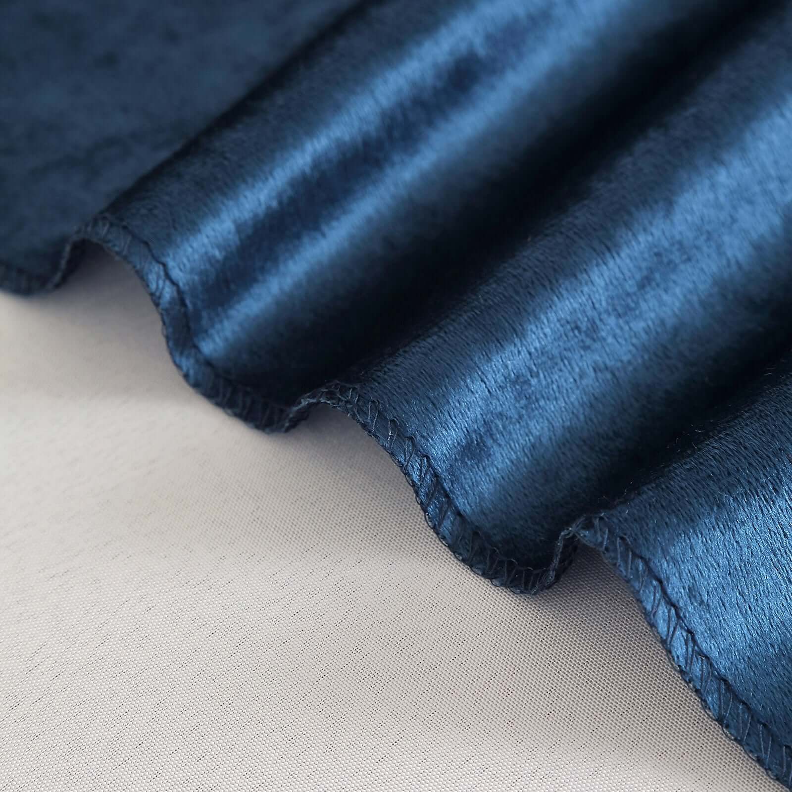 72x72 Navy Blue Premium Soft Velvet Table Overlay, Square Tablecloth Topper