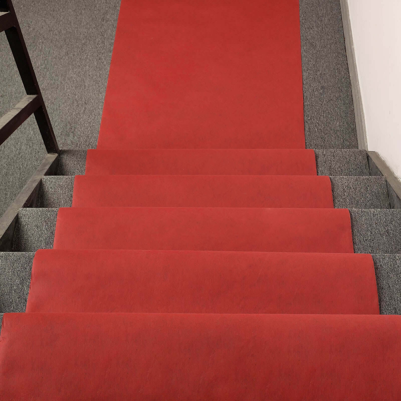 3ftx100ft Hollywood Red Carpet Runner for Party, Red Rayon Wedding Aisle Runner