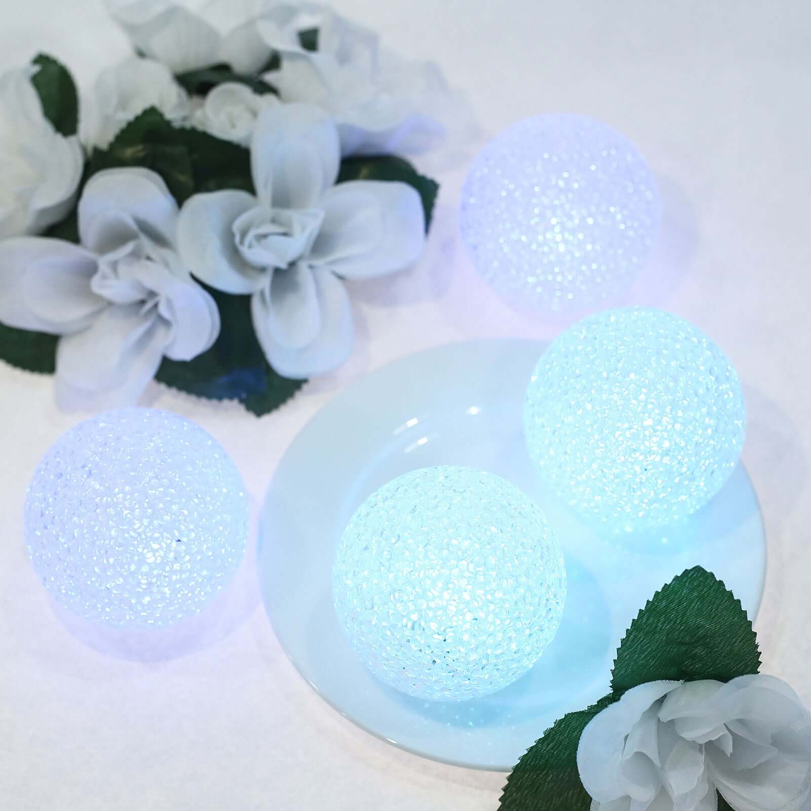 4-Pack LED Mini Light Globes Color Changing - Battery Operated Ball Centerpiece Fillers 3