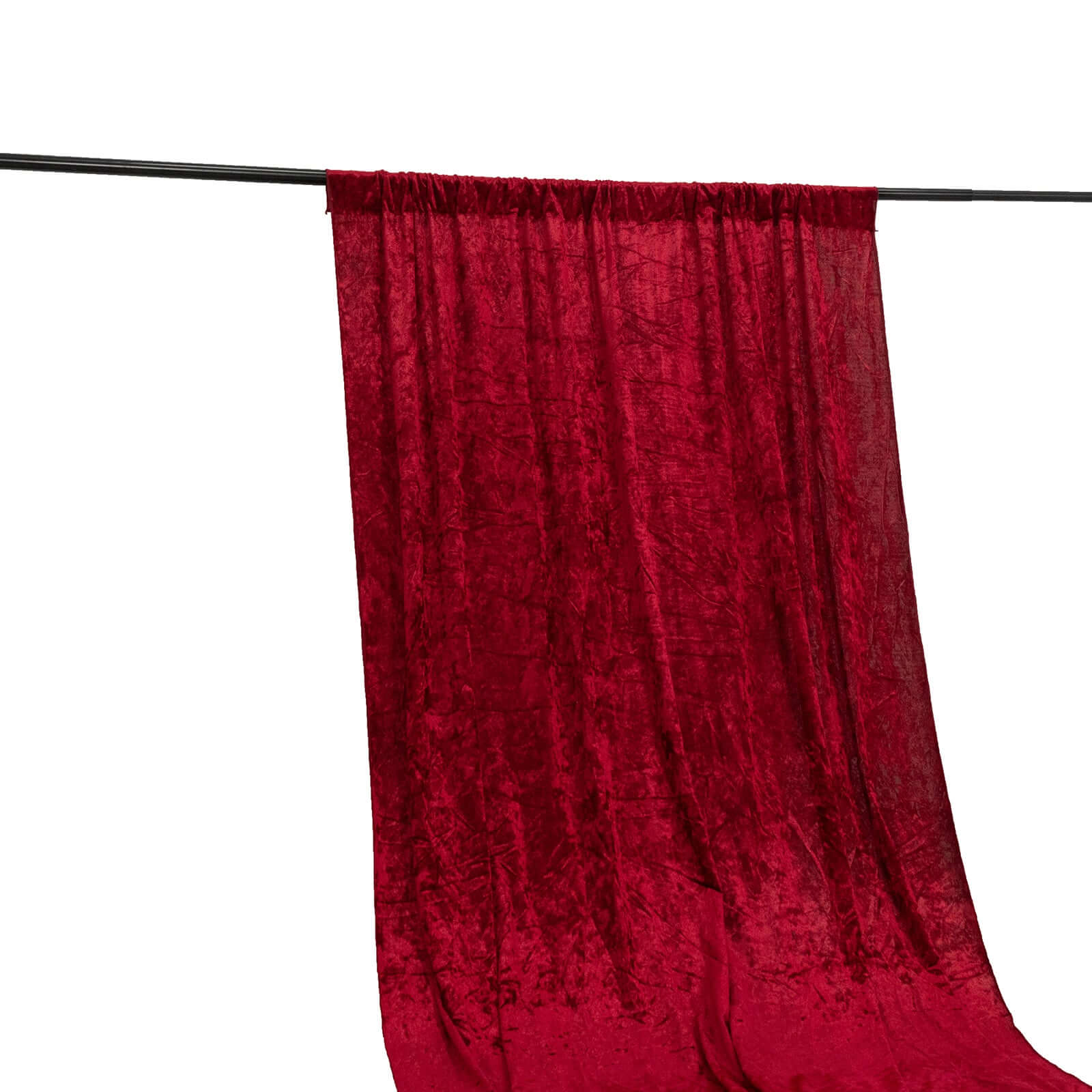 5ftx12ft Red Premium Smooth Velvet Event Curtain Drapes, Privacy Backdrop Event Panel with Rod Pocket