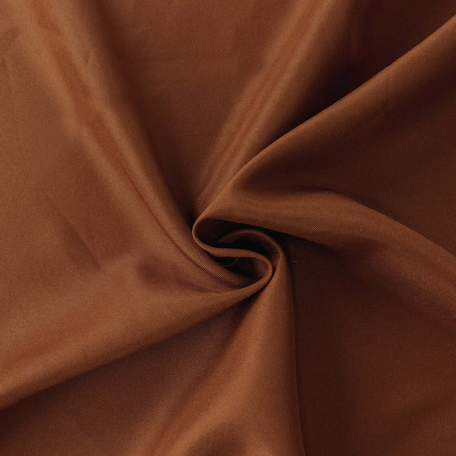 Polyester 132 Round Tablecloth Cinnamon Brown - Seamless Chic Table Cover